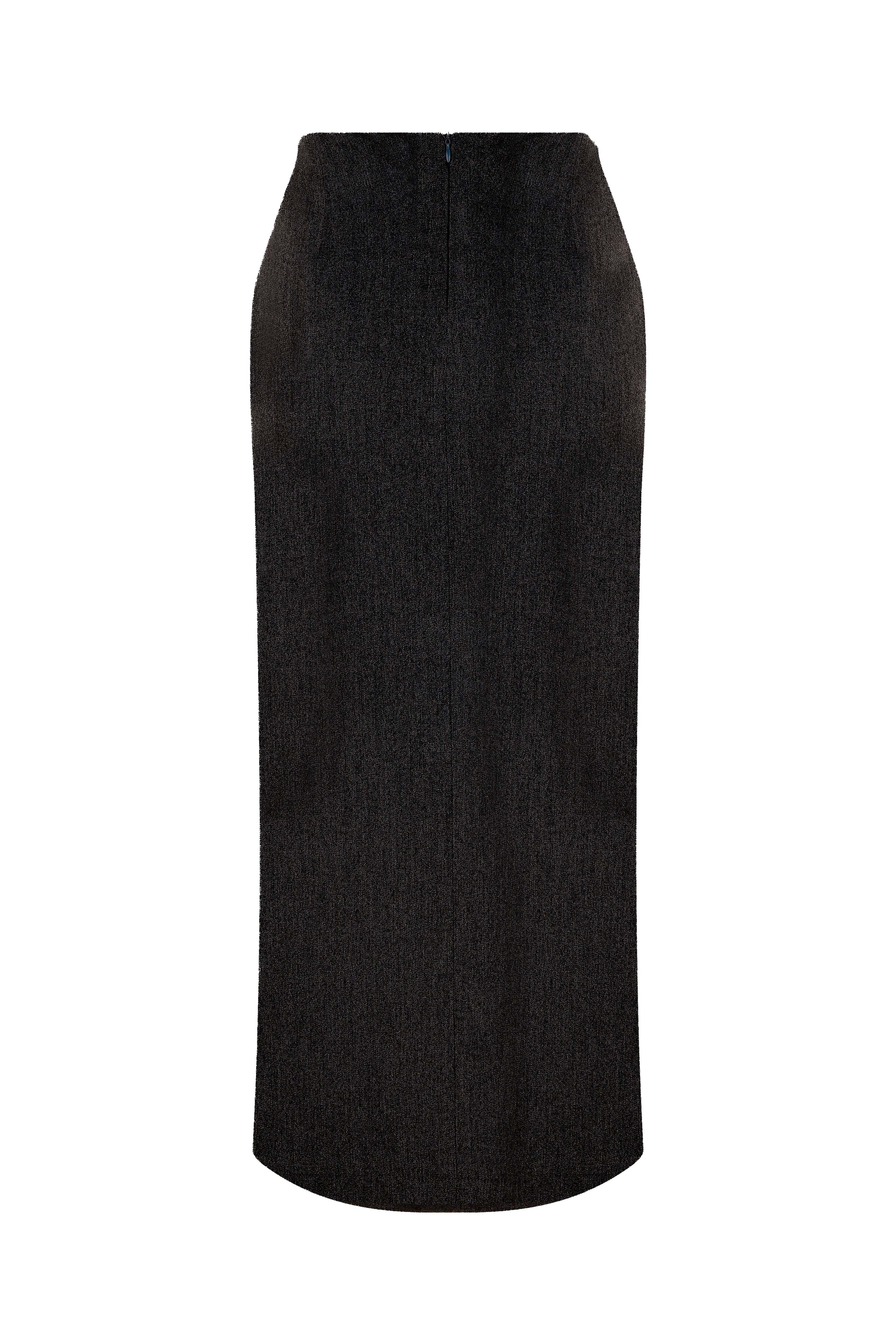 Nazlı Ceren-Lea Krep Etek Siyah-Etek-7-Milagron.com