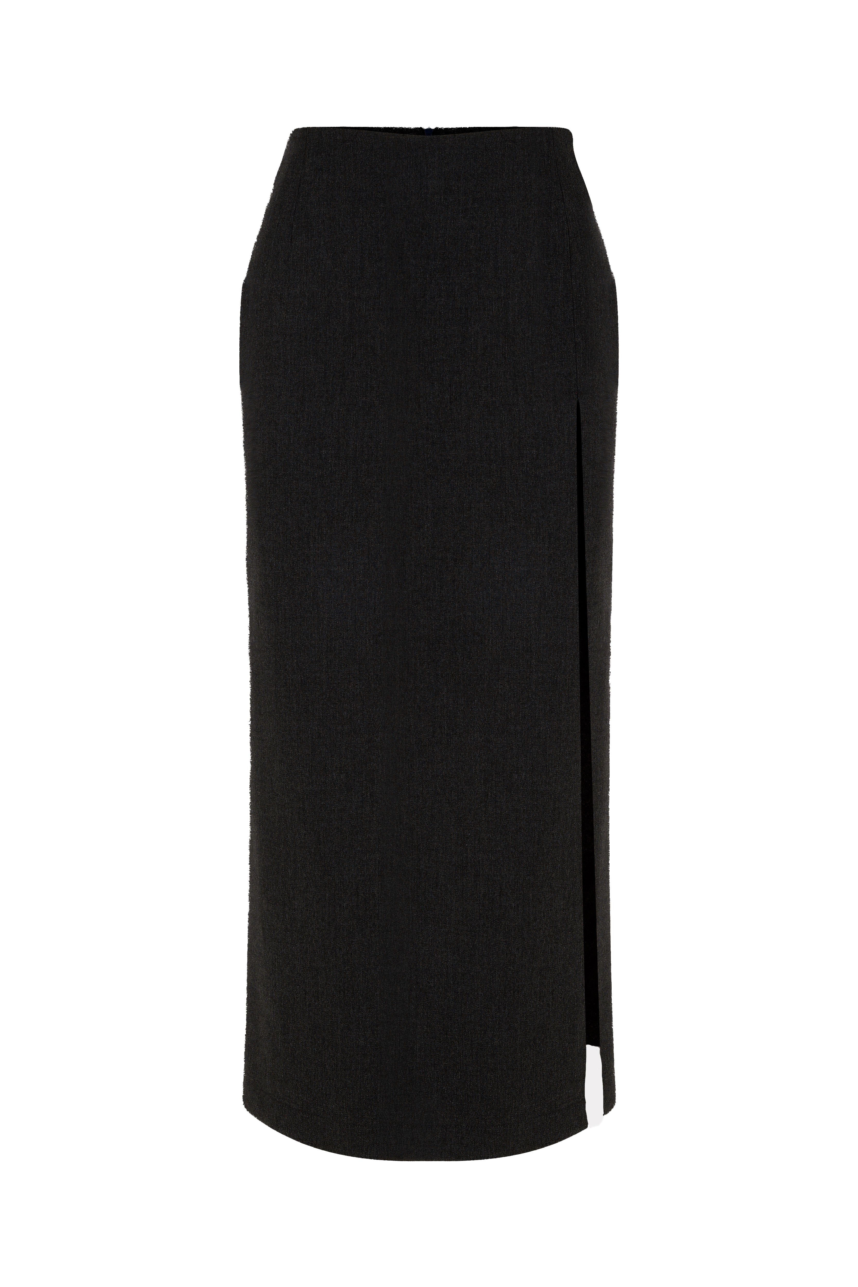 Nazlı Ceren-Lea Krep Etek Siyah-Etek-8-Milagron.com