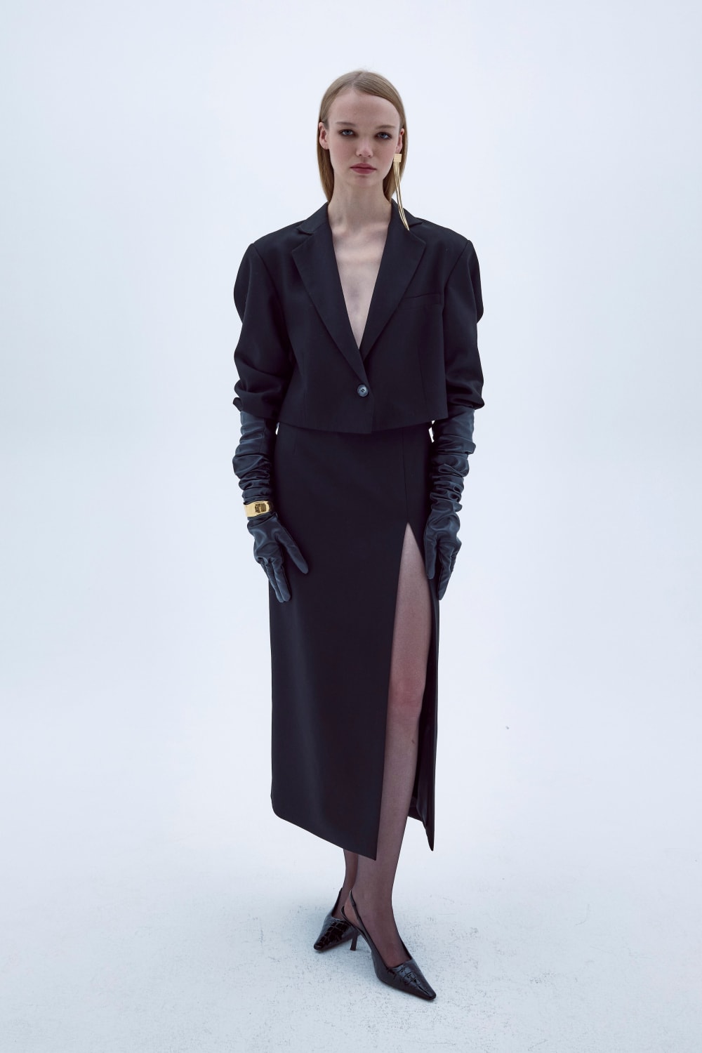 Nazlı Ceren-Lea Maksi Krep Siyah Etek-Etek-7-Milagron.com