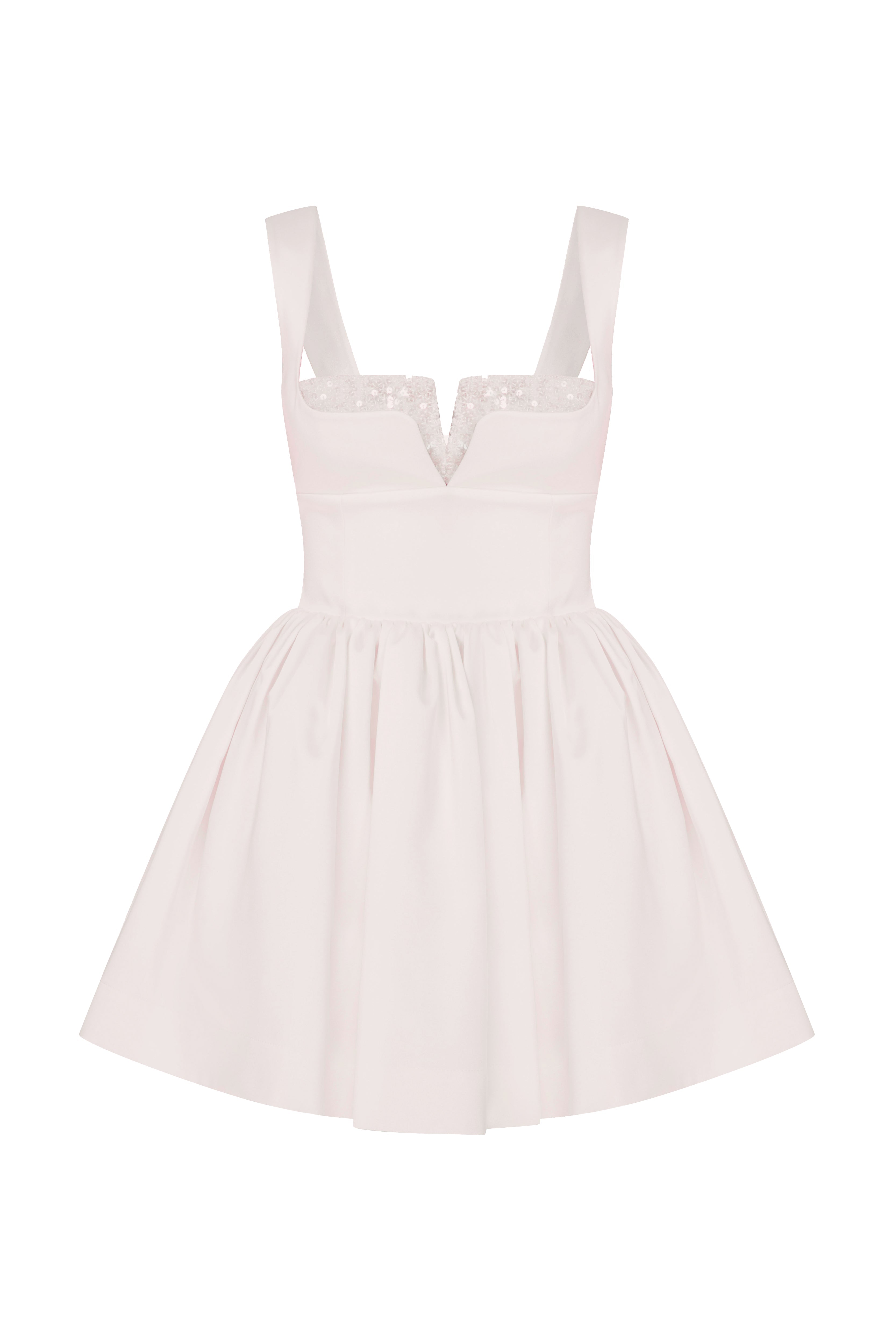 Nazlı Ceren-Leanne Saten Mini Elbise Toz Pembe-Elbise-8-Milagron.com