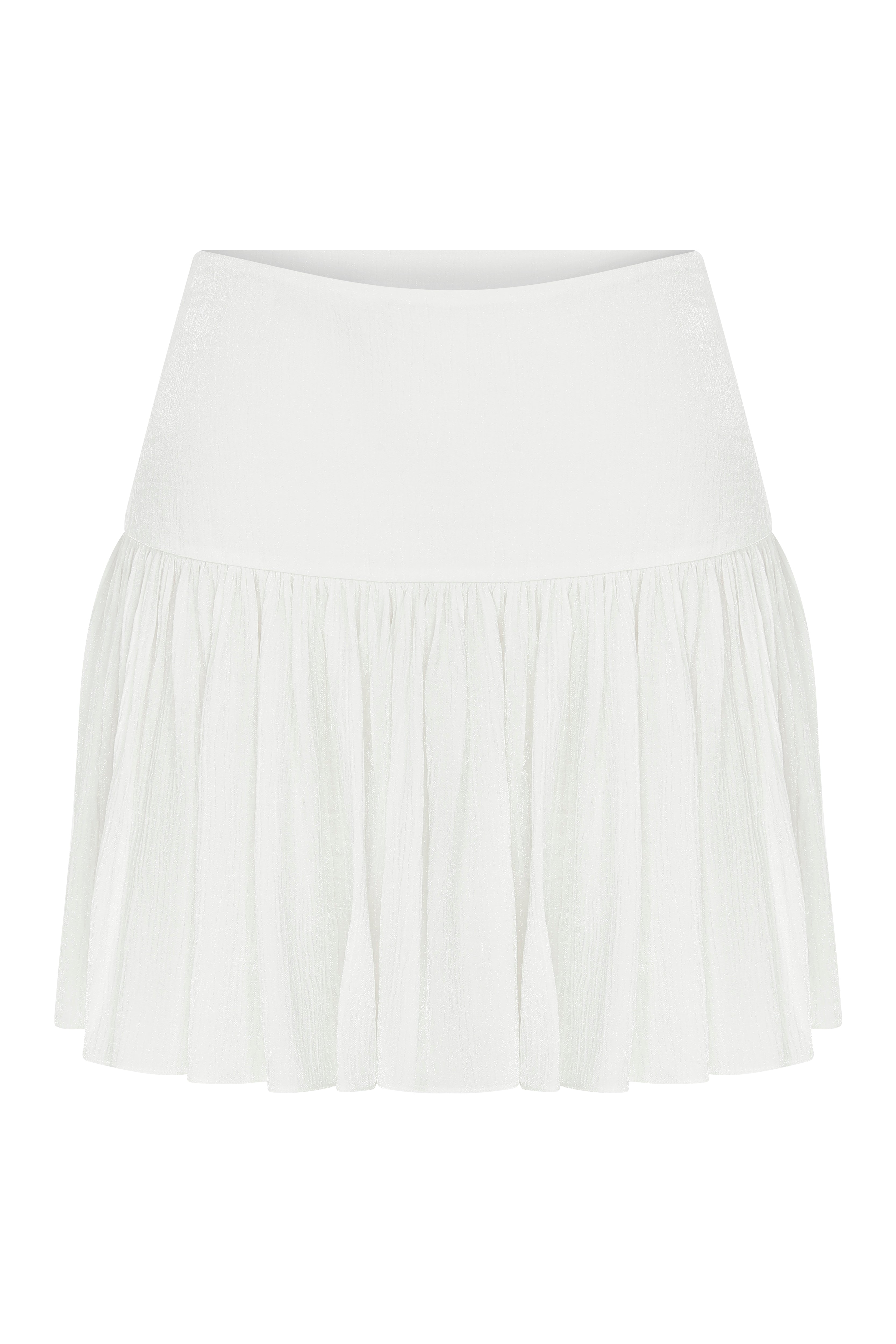 Nazlı Ceren-Lola Ruffled Mini Etek-Etek-1-Milagron.com