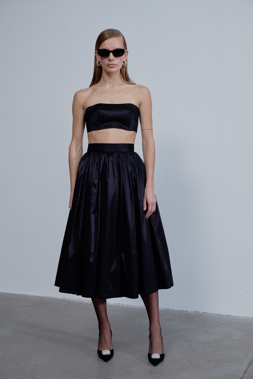 Nazlı Ceren-Lou Lou Midi Etek Noire-Etek-1-Milagron.com