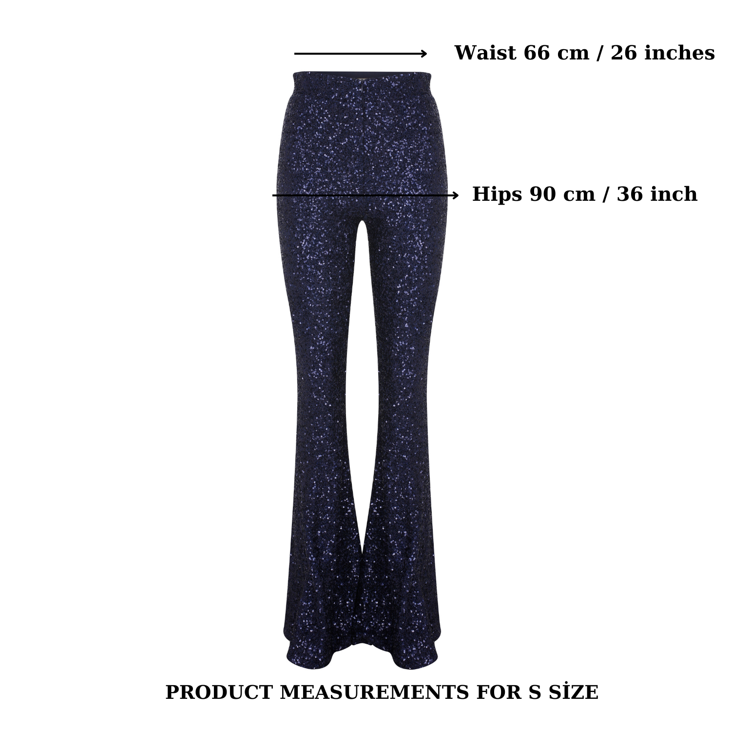 Maisy Payet Flared Pantolon Midnight Blue