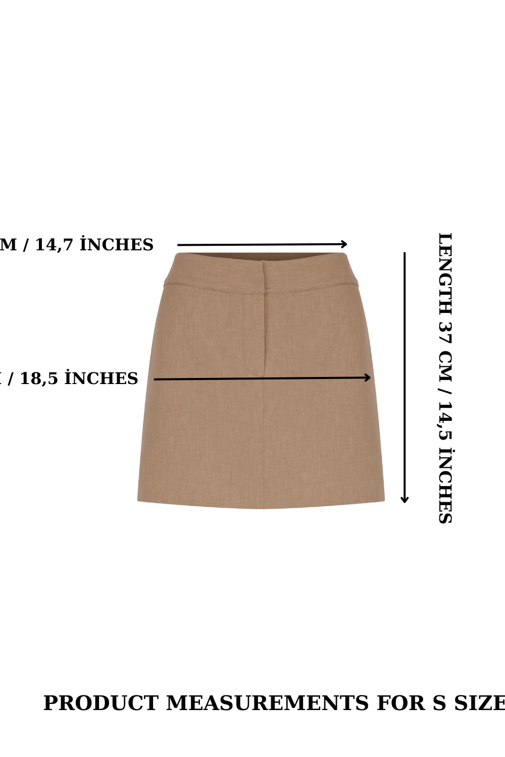 Nazlı Ceren-Marde Mini Etek Almond Buff-Etek-6-Milagron.com