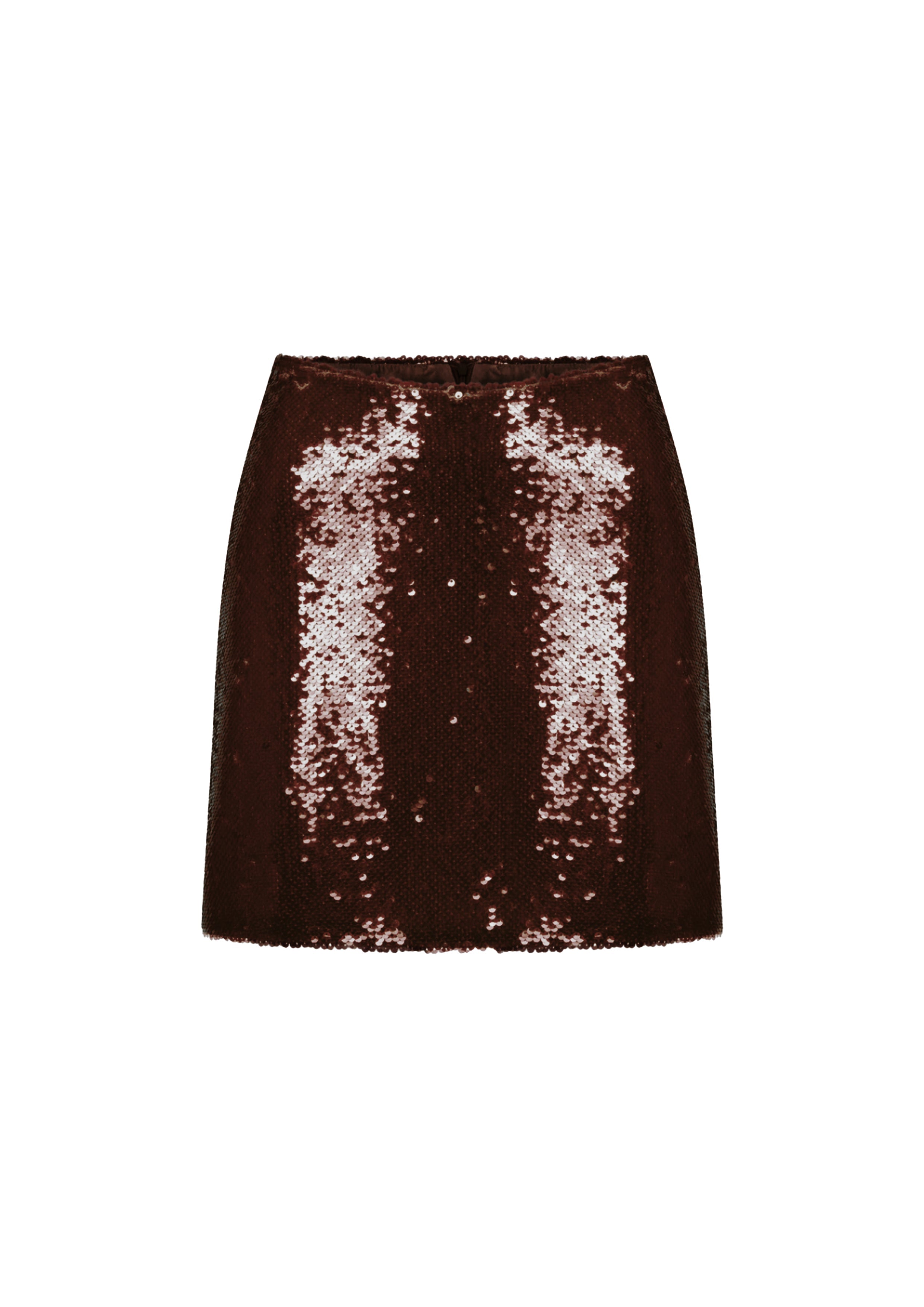 Nazlı Ceren-Marde Payetli Mini Etek Bordo-Etek-5-Milagron.com