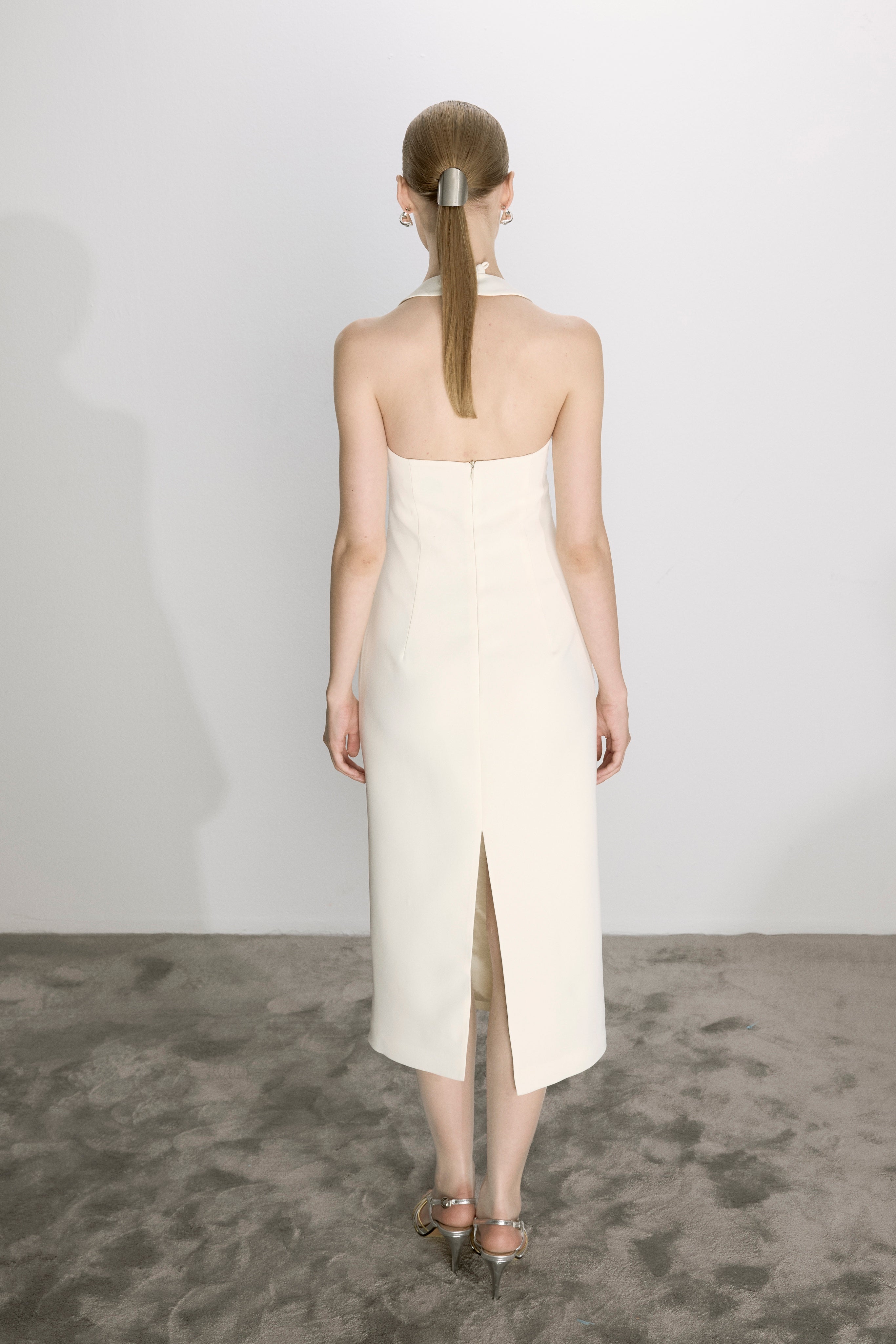 Nazlı Ceren-Margaux Krep Elbise-Elbise-3-Milagron.com