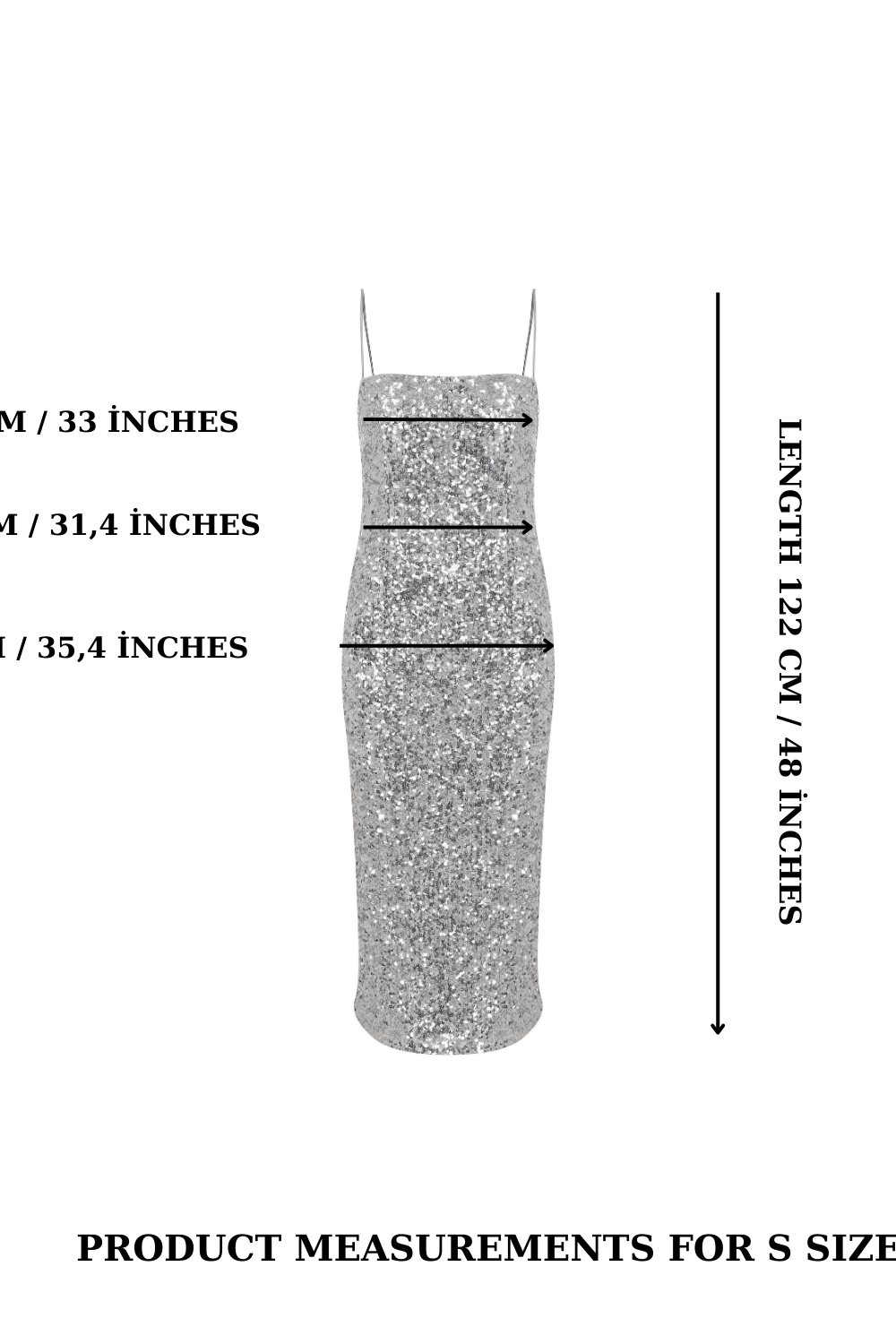 Nazlı Ceren-Miles Payetli Midi Elbise Silver Burch-Elbise-5-Milagron.com