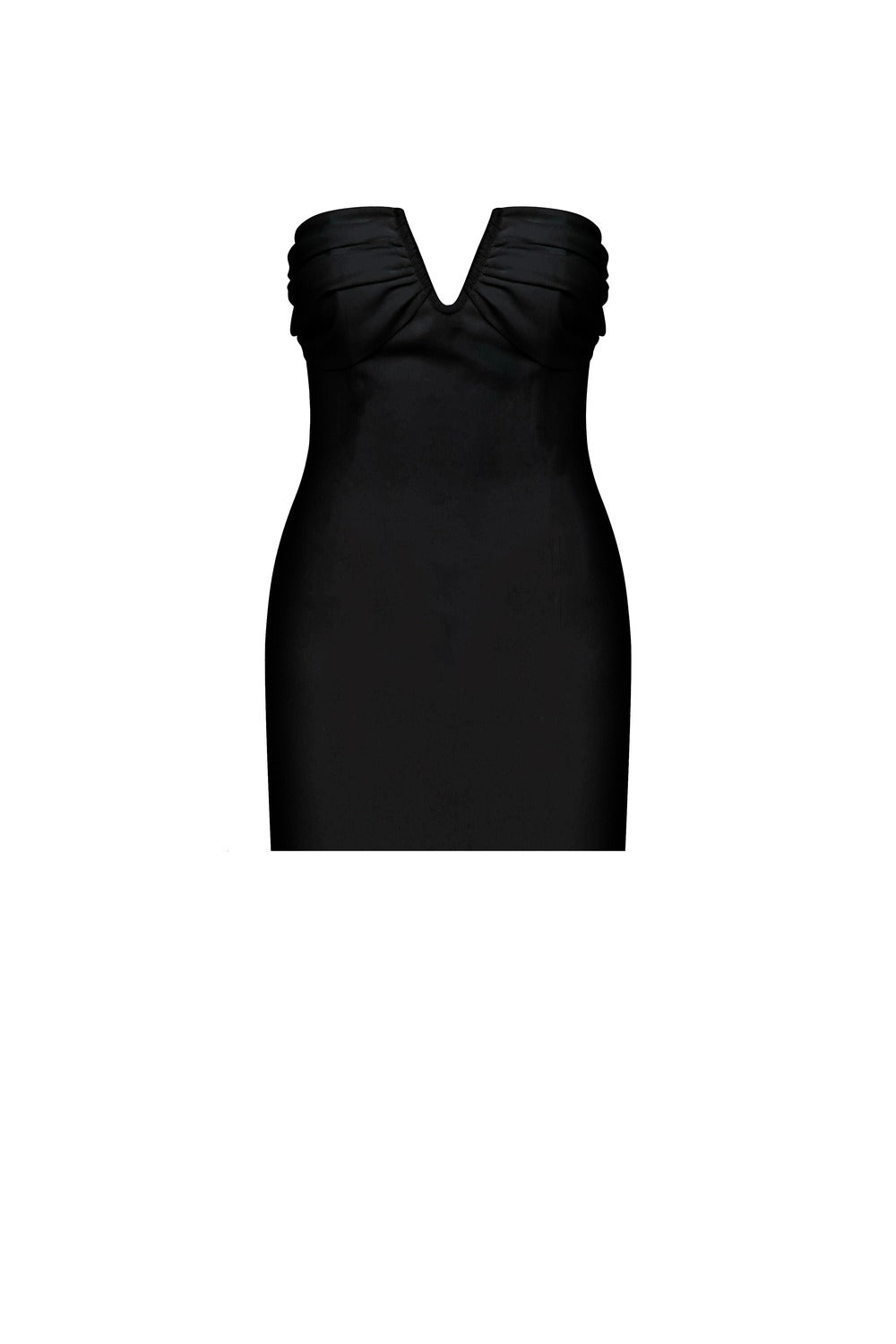 Nazlı Ceren-Miora Mini Krep Elbise Siyah-Elbise-7-Milagron.com