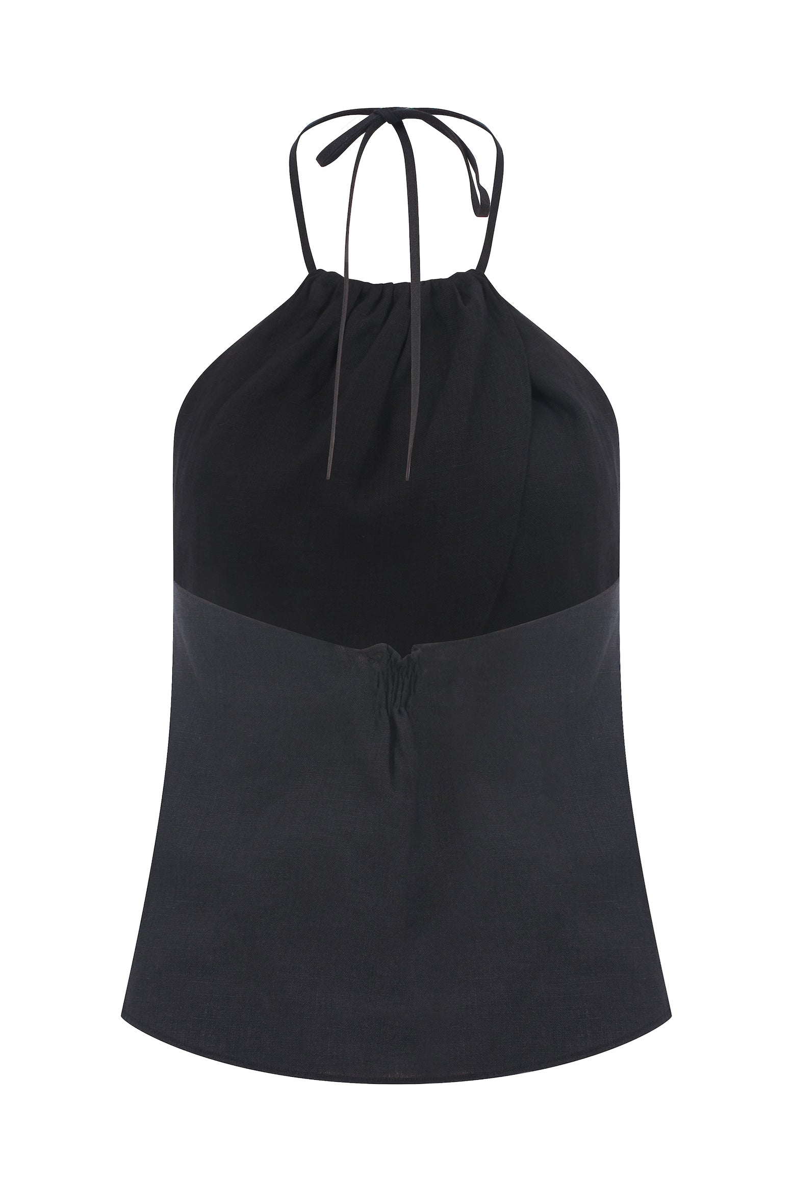 Nazlı Ceren-Mui Keten Top Siyah-Blouse-6-Milagron.com