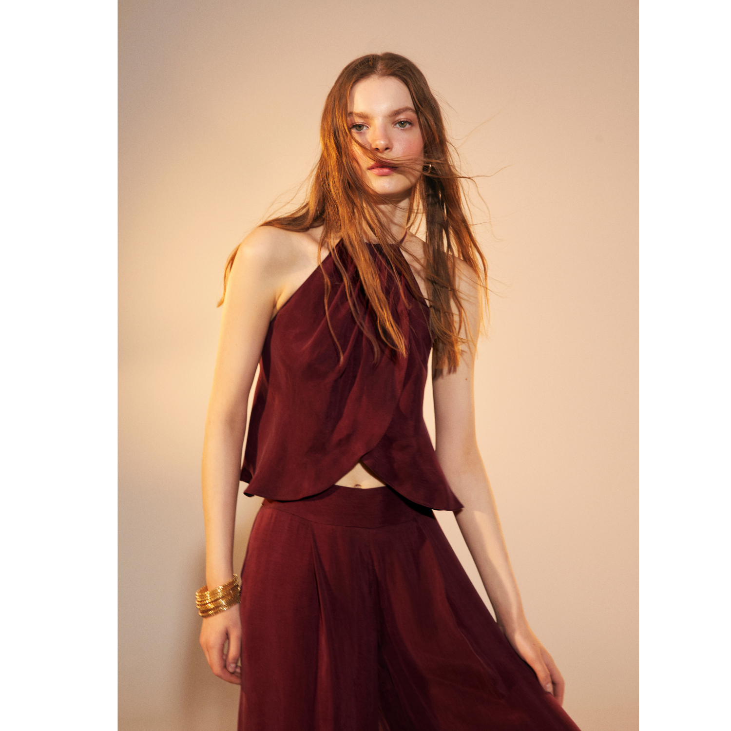 Nazlı Ceren-Mui Modal Pantolon Red Plum-Pantolon-2-Milagron.com