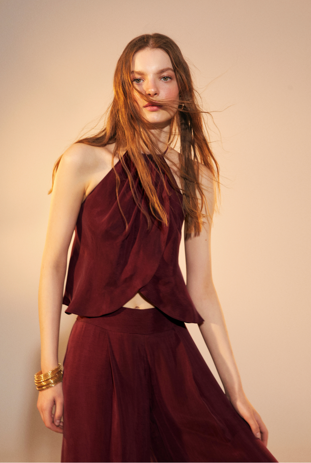 Mui Modal Top Red Plum