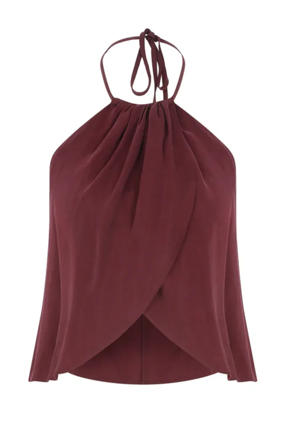 Nazlı Ceren-Mui Modal Top Red Plum-Top-4-Milagron.com