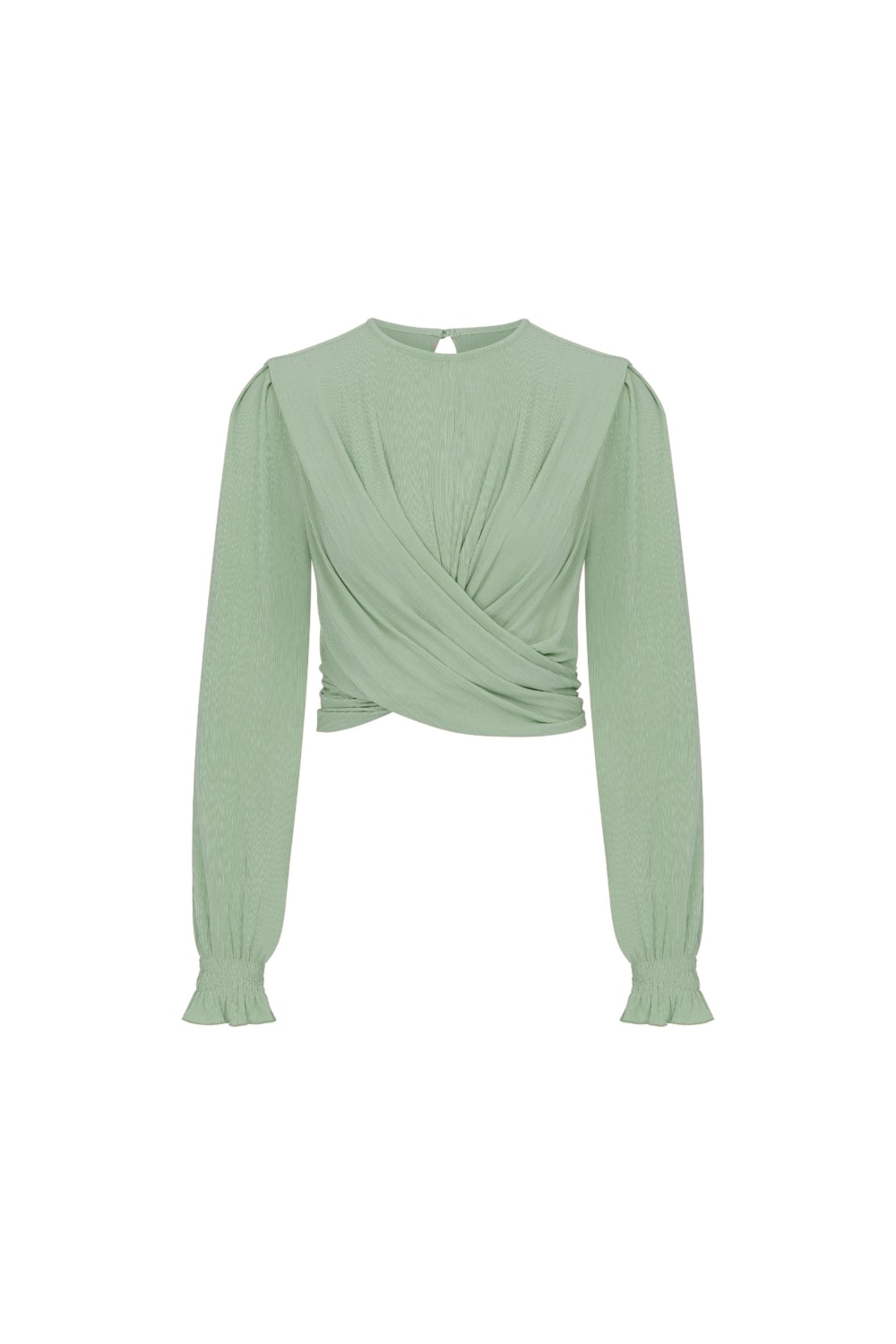 Nazlı Ceren-Orvell Bluz Haki-Bluz-1-Milagron.com