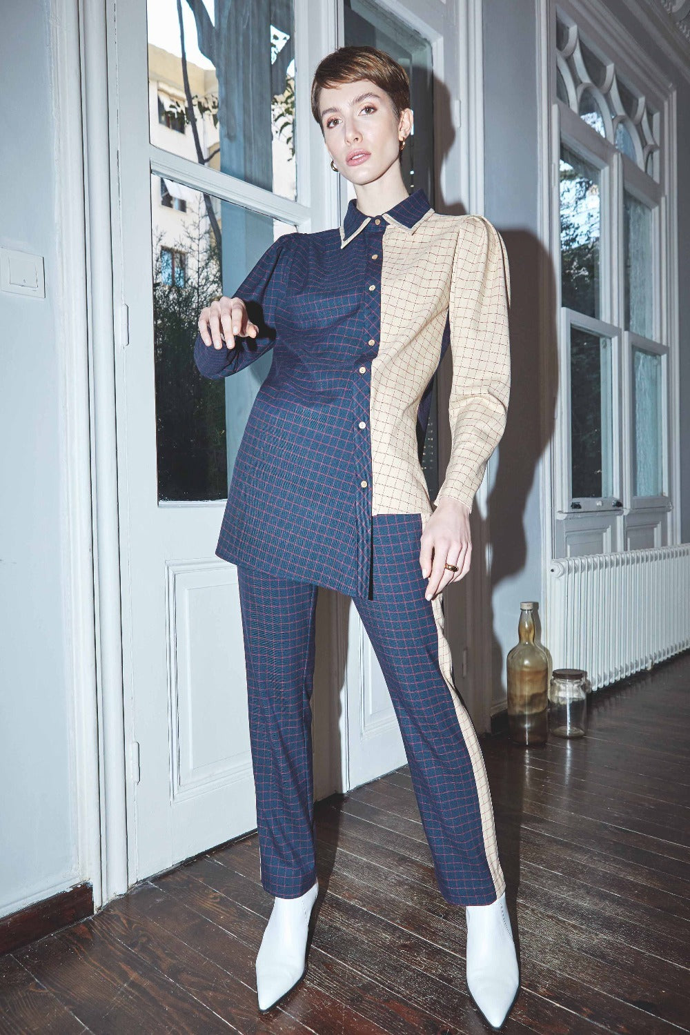 Nazlı Ceren-Palme Düz Kesim Pantolon-Pantolon-2-Milagron.com