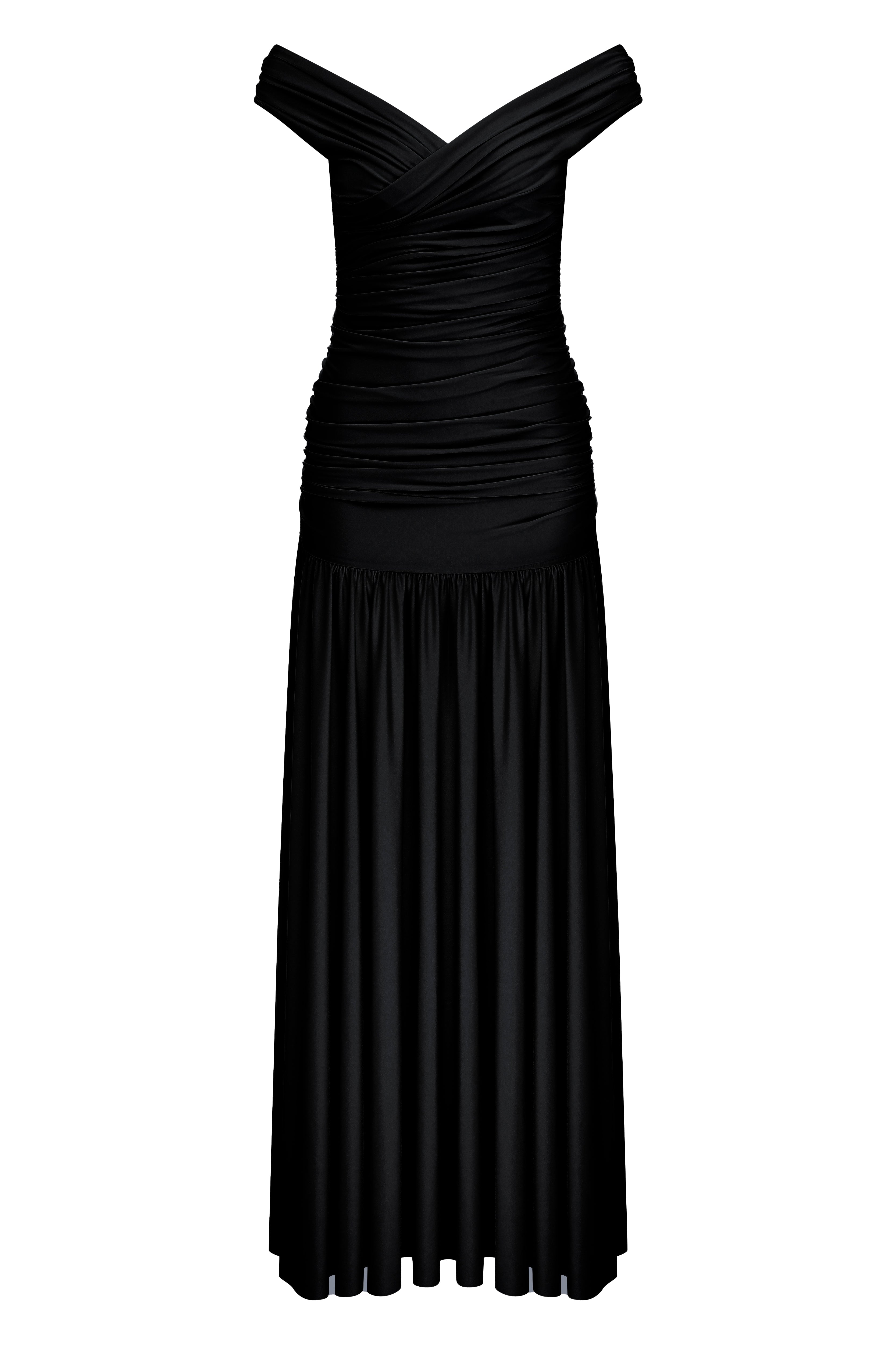 Nazlı Ceren-Purley Jarse Elbise Siyah-Elbise-10-Milagron.com