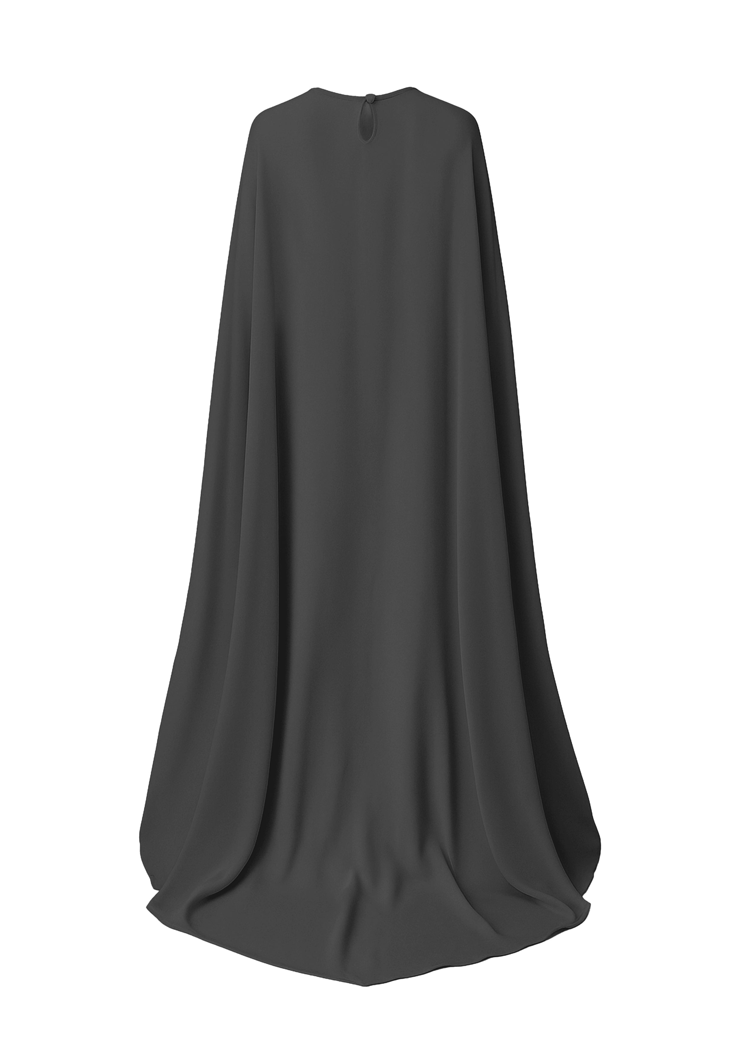 Nazlı Ceren-Reya şifon Pelerin Siyah-Pelerin-5-Milagron.com