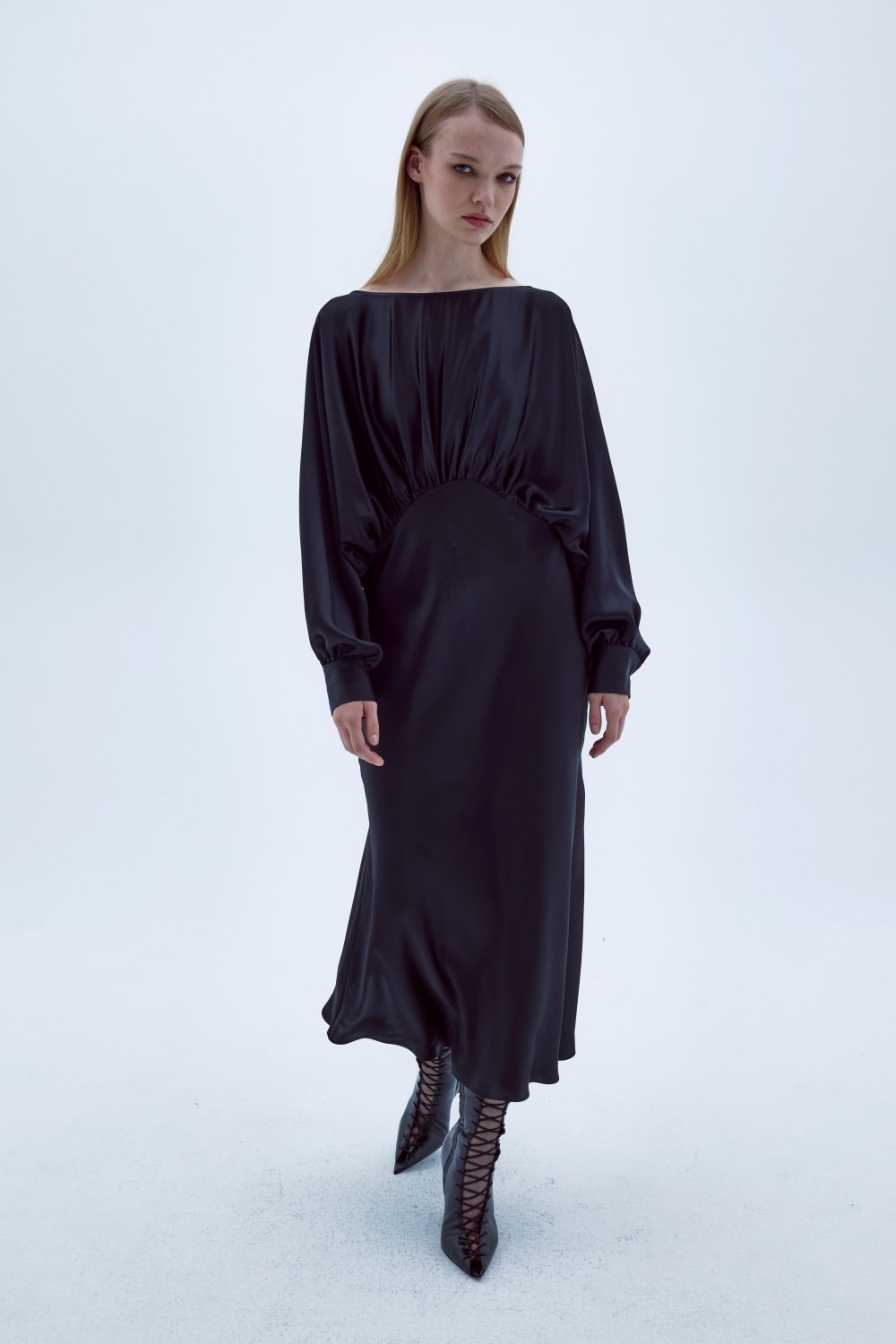 Nazlı Ceren-Rhea Saten Elbise-Elbise-6-Milagron.com