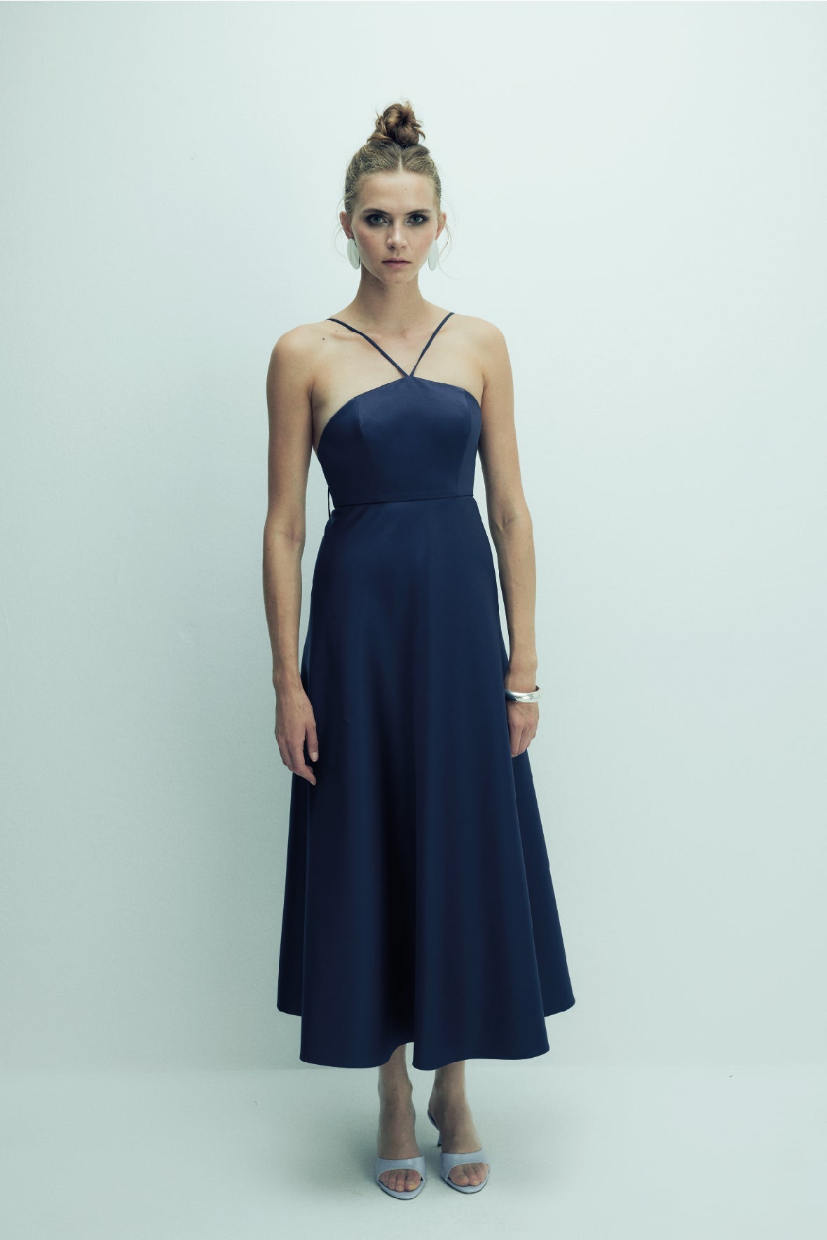 Nazlı Ceren-Riley Midi Elbise Midnight Blue-Elbise-7-Milagron.com