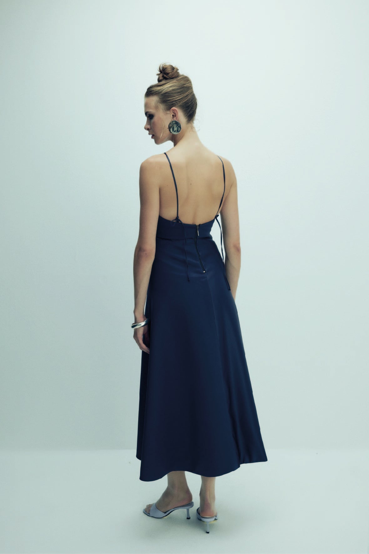 Nazlı Ceren-Riley Midi Elbise Midnight Blue-Elbise-9-Milagron.com