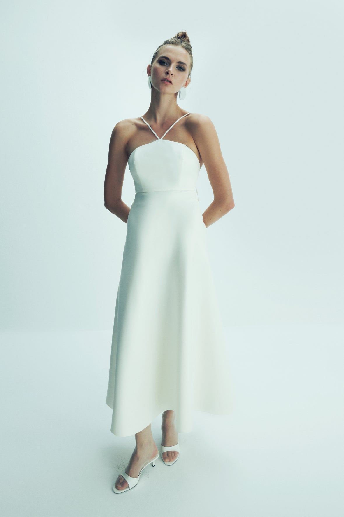 Nazlı Ceren-Riley Midi Elbise Vanilla Ice-Elbise-5-Milagron.com