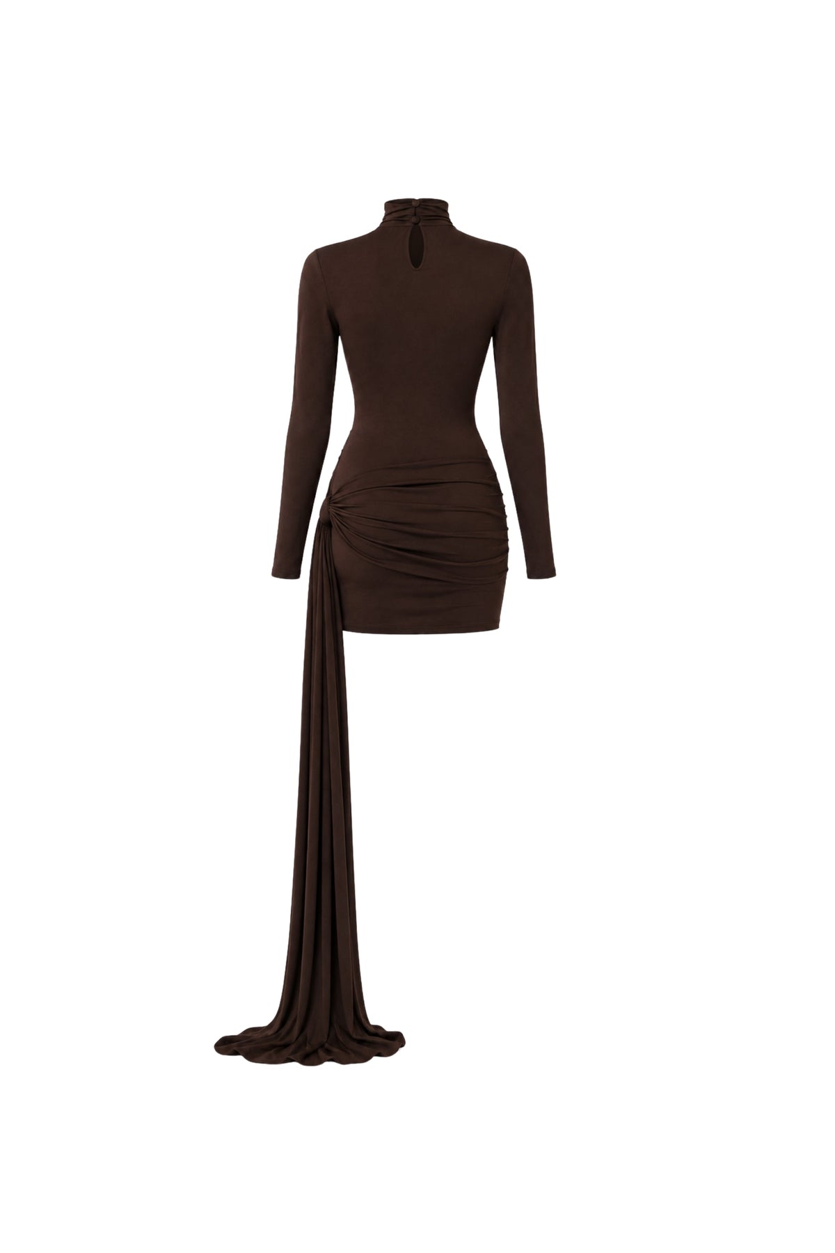 Romy Mini Jarse Elbise Burnt Brown