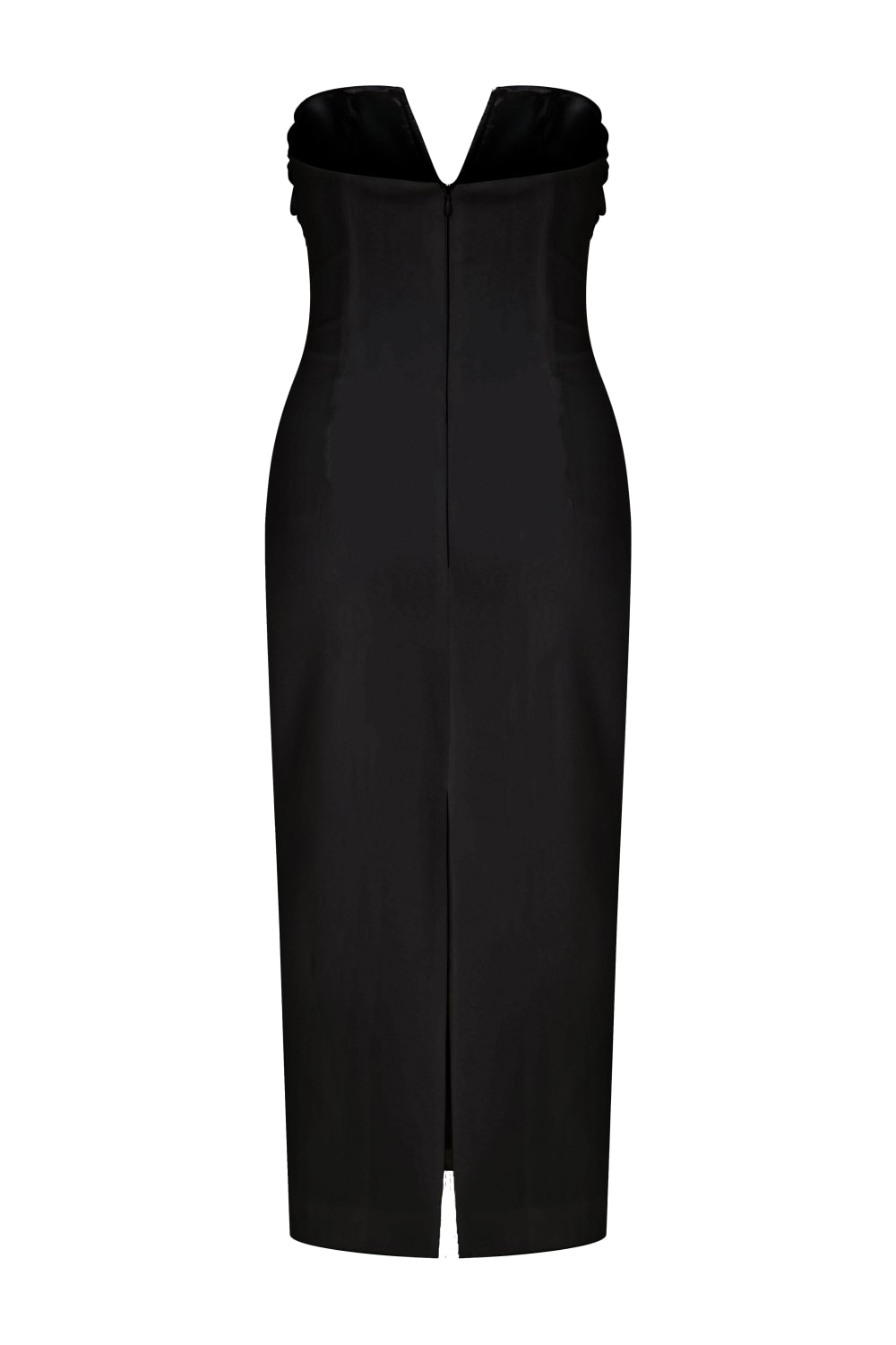 Nazlı Ceren-Siyah Miora Midi Krep Elbise-Elbise-1-Milagron.com