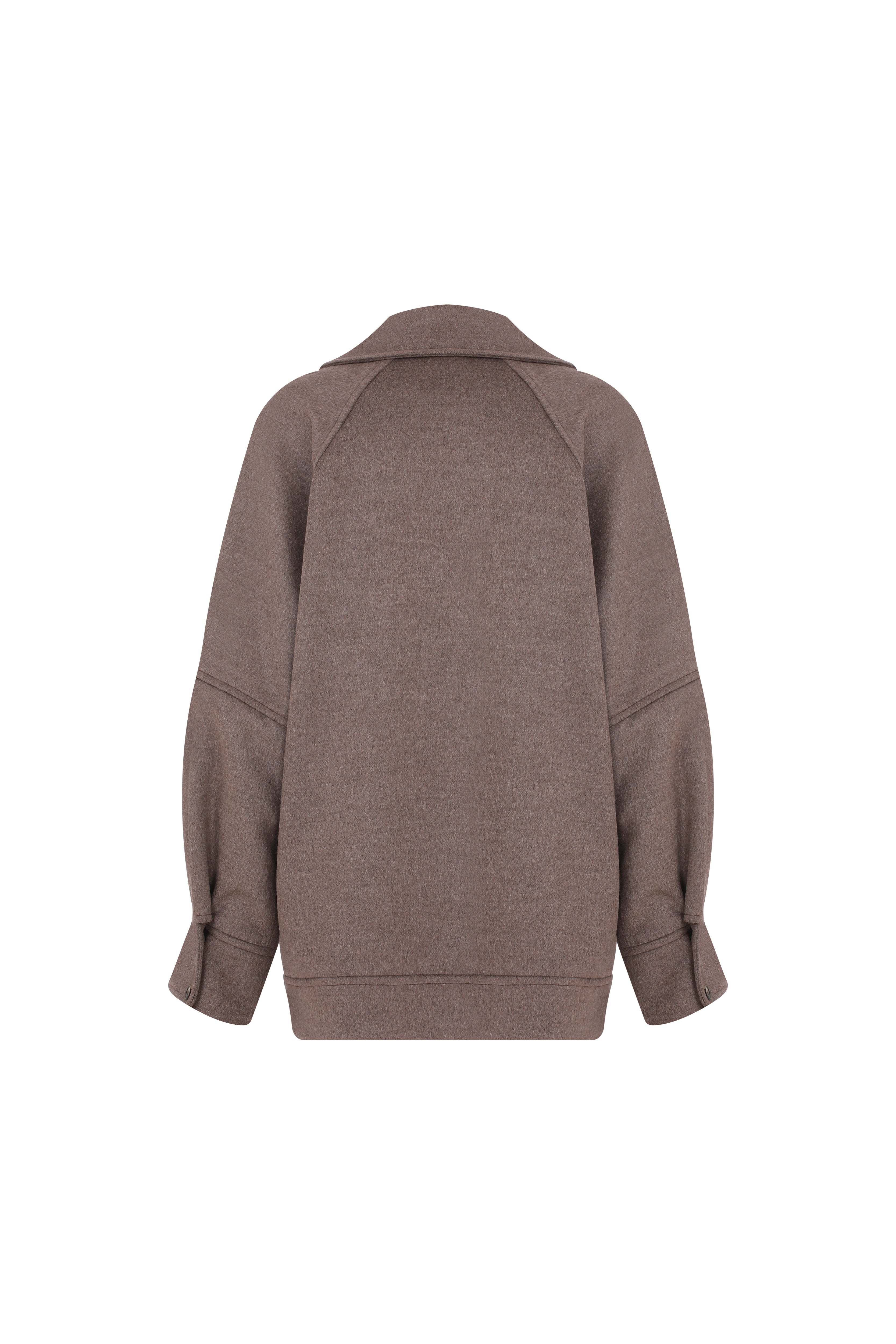 Nazlı Ceren-Terry Kaşmir Ceket Dark Brown-Ceket-2-Milagron.com