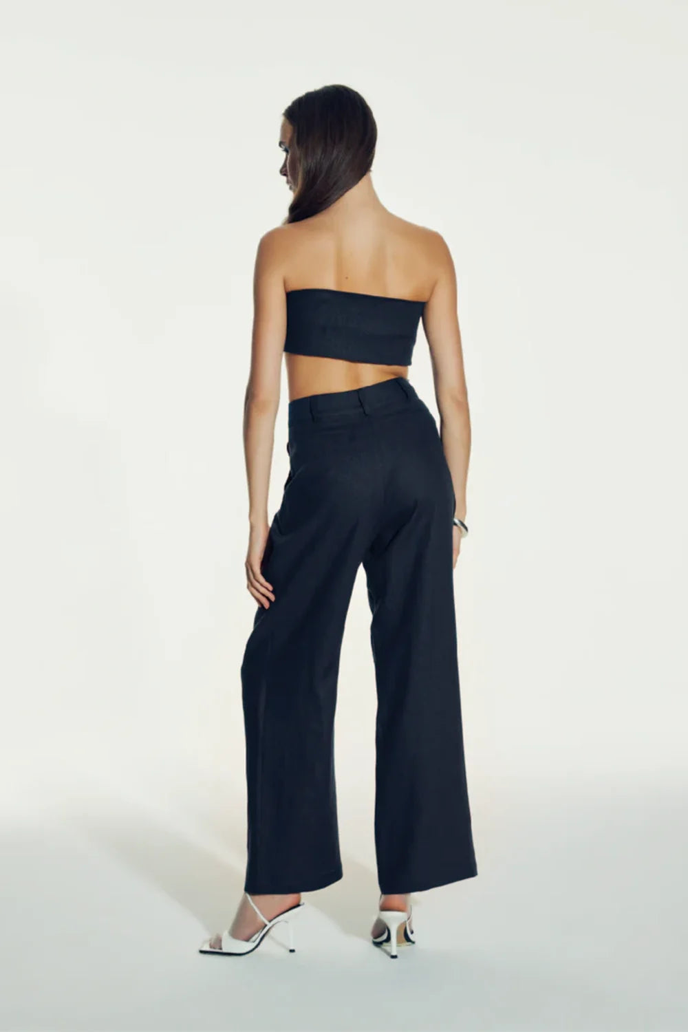 Nazlı Ceren-Tina Keten Pantolon Dark Navy-Pantolon-4-Milagron.com