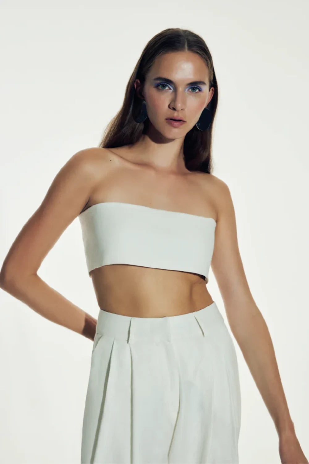 Nazlı Ceren-Tina Keten Pantolon White Sand-Pantolon-5-Milagron.com