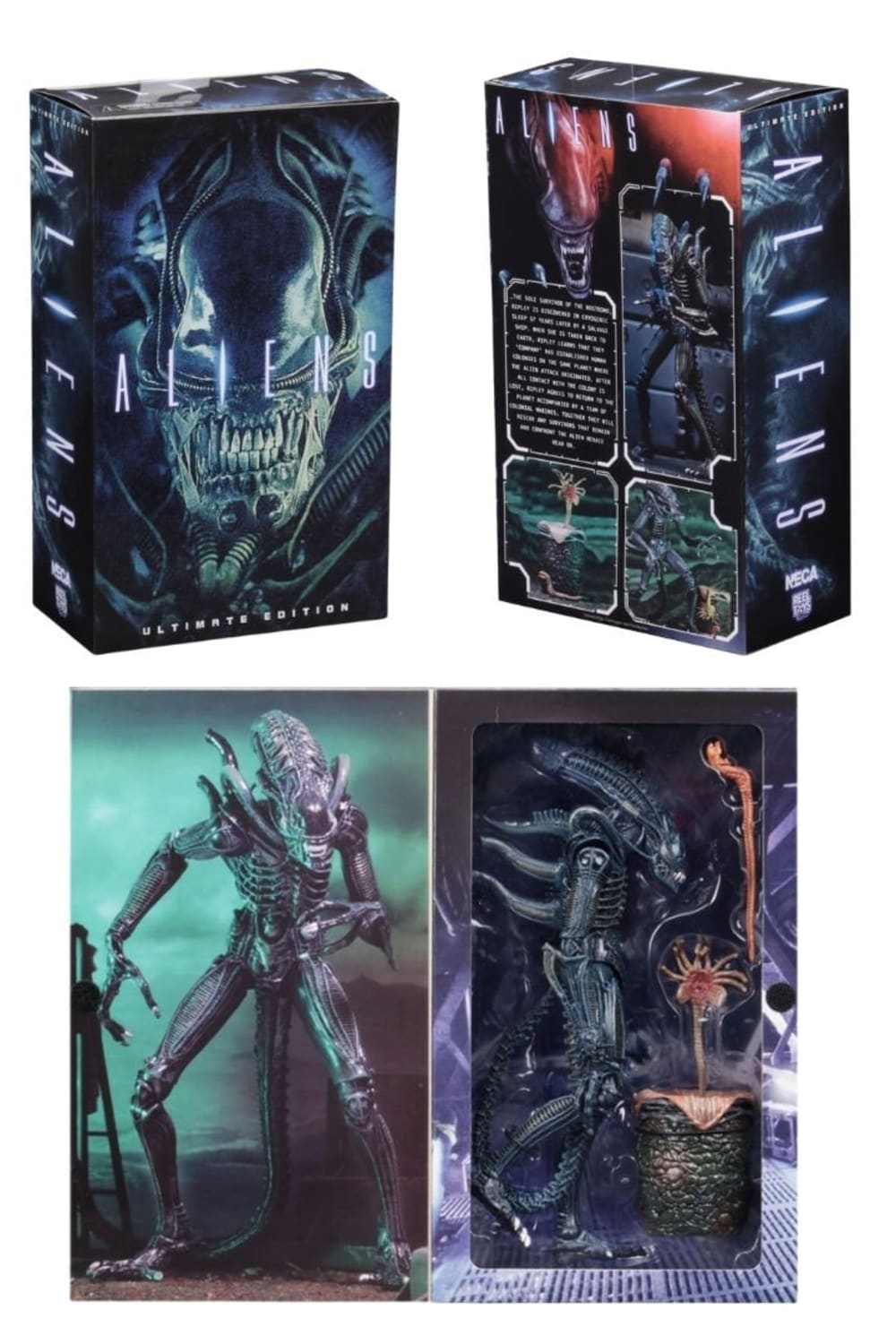 Neca-Aliens - Ultimate Aliens Warrior 1986 Aksiyon Figürü Mavi-Figürler-4-Milagron.com