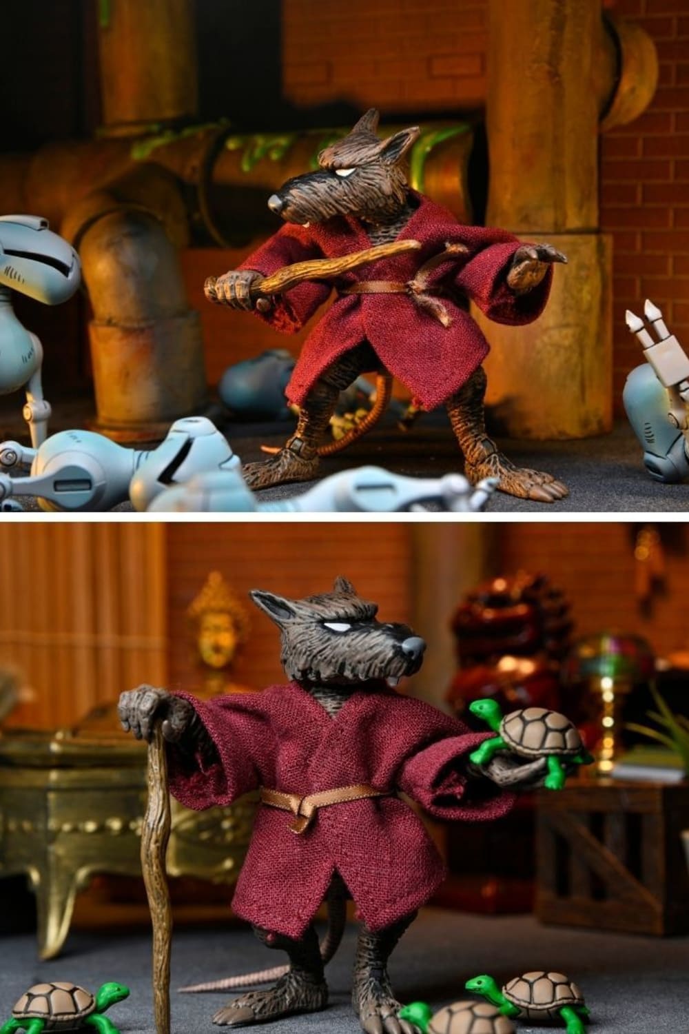 Neca-Teenage Mutant Ninja Turtles - Splinter Mirage Comics Aksiyon Figürü-Figürler-7-Milagron.com