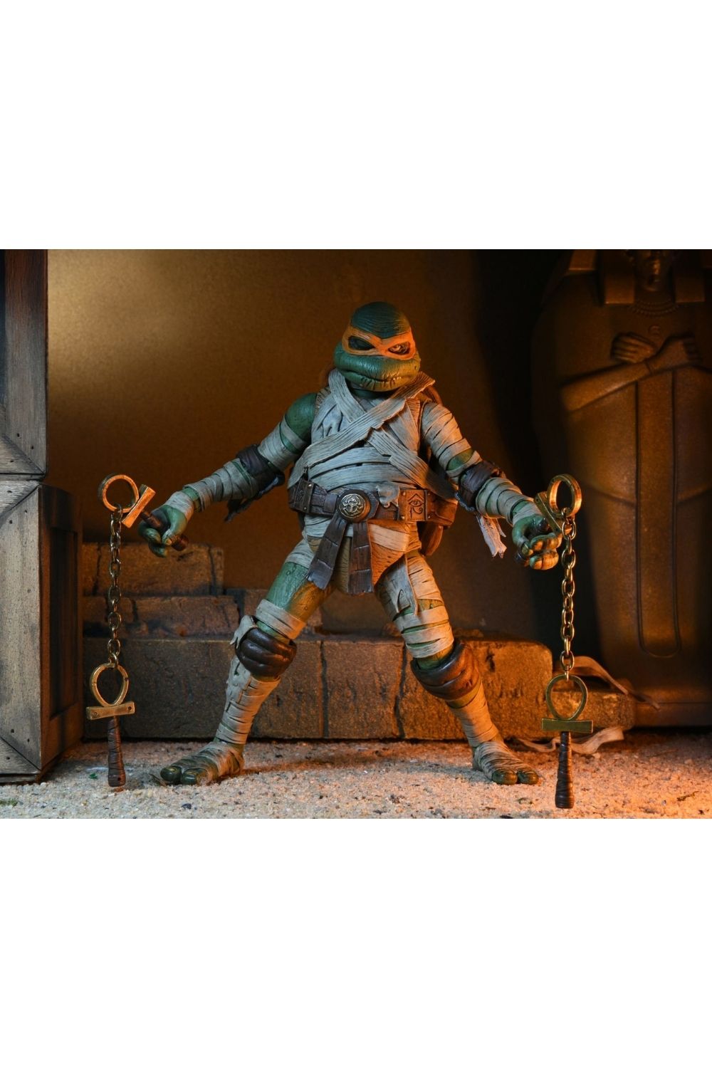 Neca-Universal Monsters x TMNT: Ultimate Michelangelo as The Mummy Aksiyon Figürü-Figürler-7-Milagron.com
