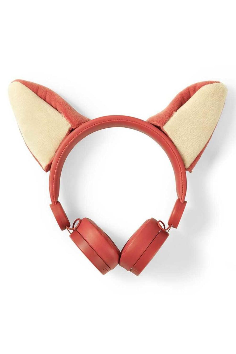 Nedis-Franky Fox Animaticks Turuncu Çıkarılabilir Aksesuarlı Kulak Üstü Çocuk Kulaklığı-Kulaklık-1-Milagron.com