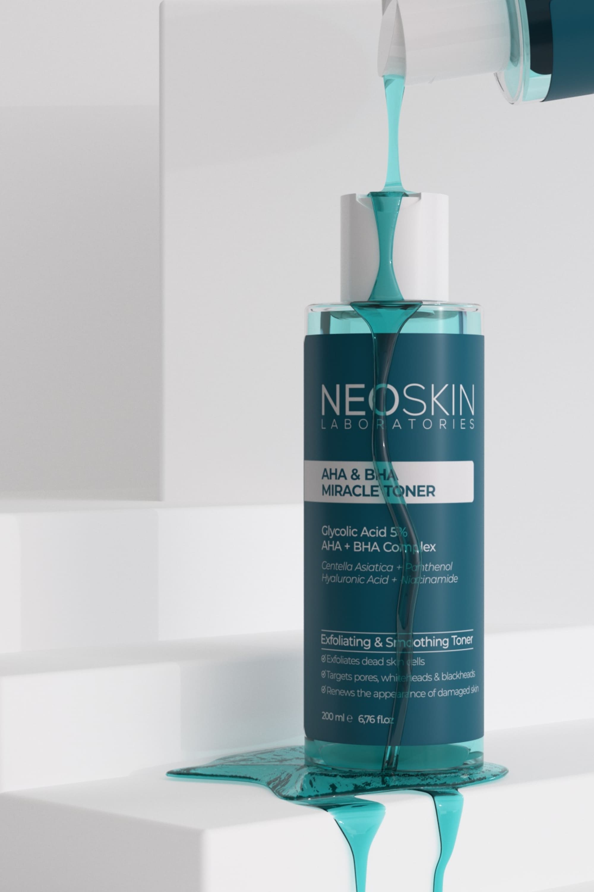 Neoskin-Aha & Bha Miracle Toner 200ml Aha & Bha Arındırıcı Ve Gözenek Sıkılaştırıcı Temizleyici Tonik-Cilt Bakımı>Tonik-2-Milagron.com