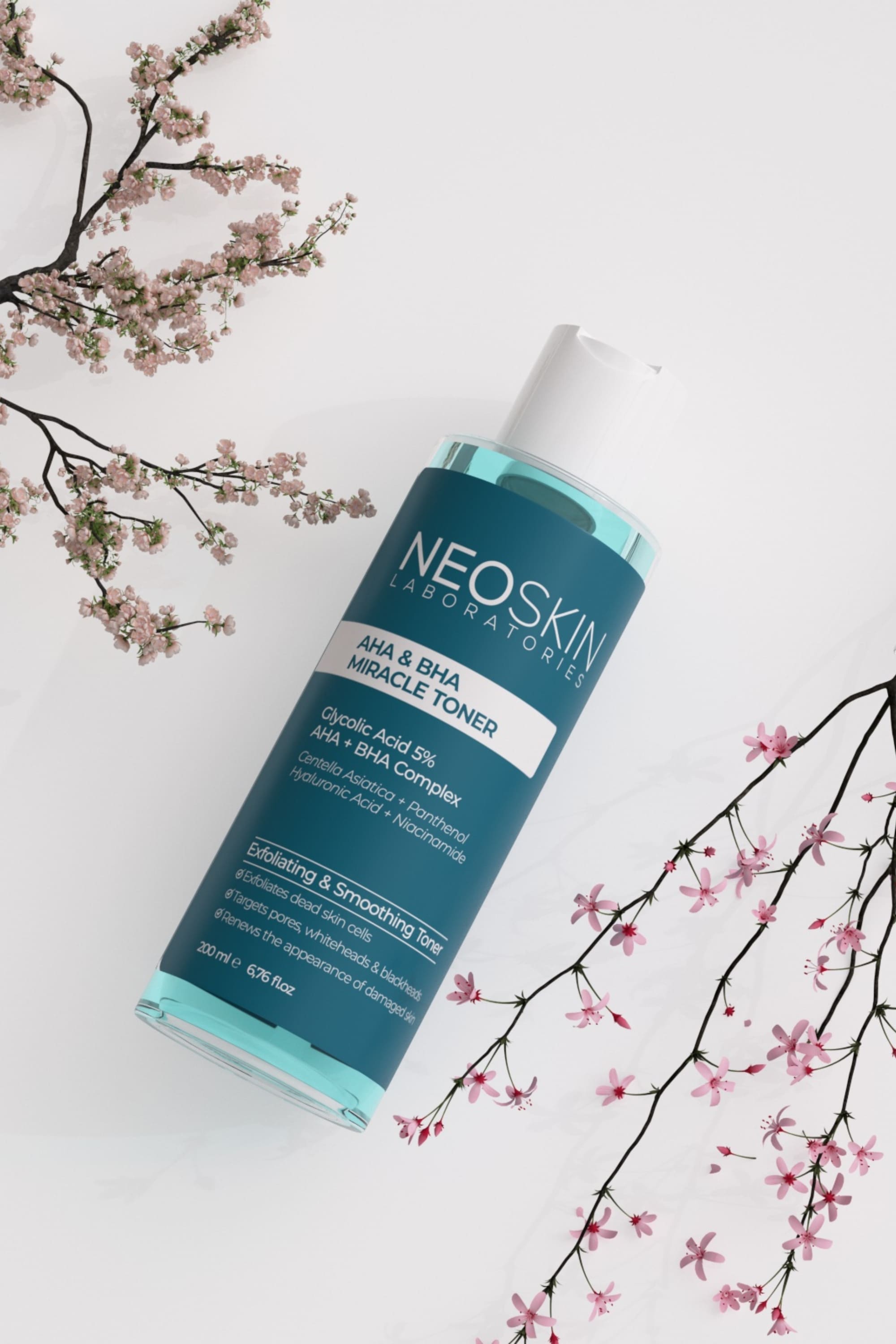 Neoskin-Aha & Bha Miracle Toner 200ml Aha & Bha Arındırıcı Ve Gözenek Sıkılaştırıcı Temizleyici Tonik-Cilt Bakımı>Tonik-5-Milagron.com