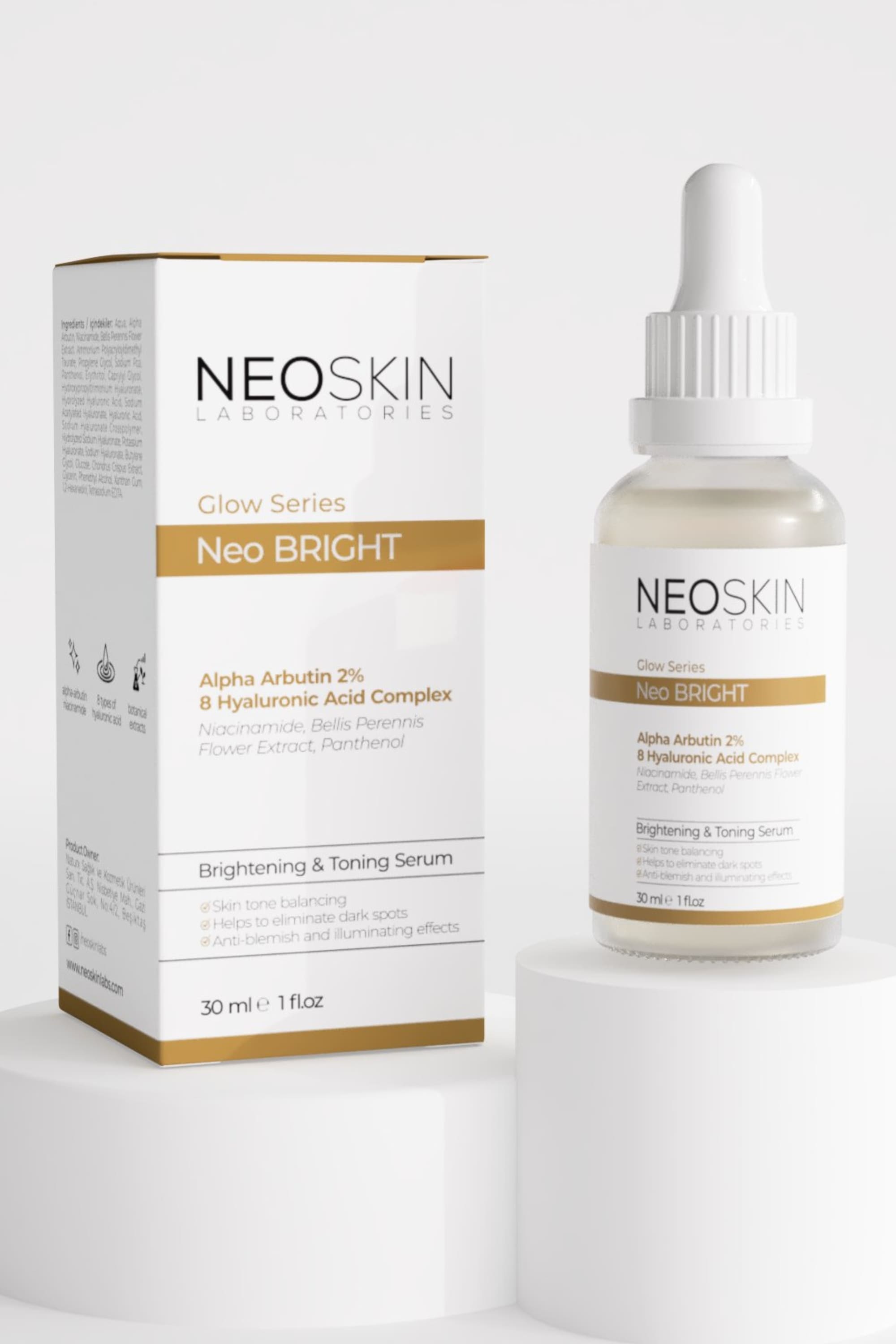 Neoskin Neo Bright 30Ml - Cilt Tonu Eşitleyici, Leke Karşıtı, Aydınlatıcı Premium Serum
