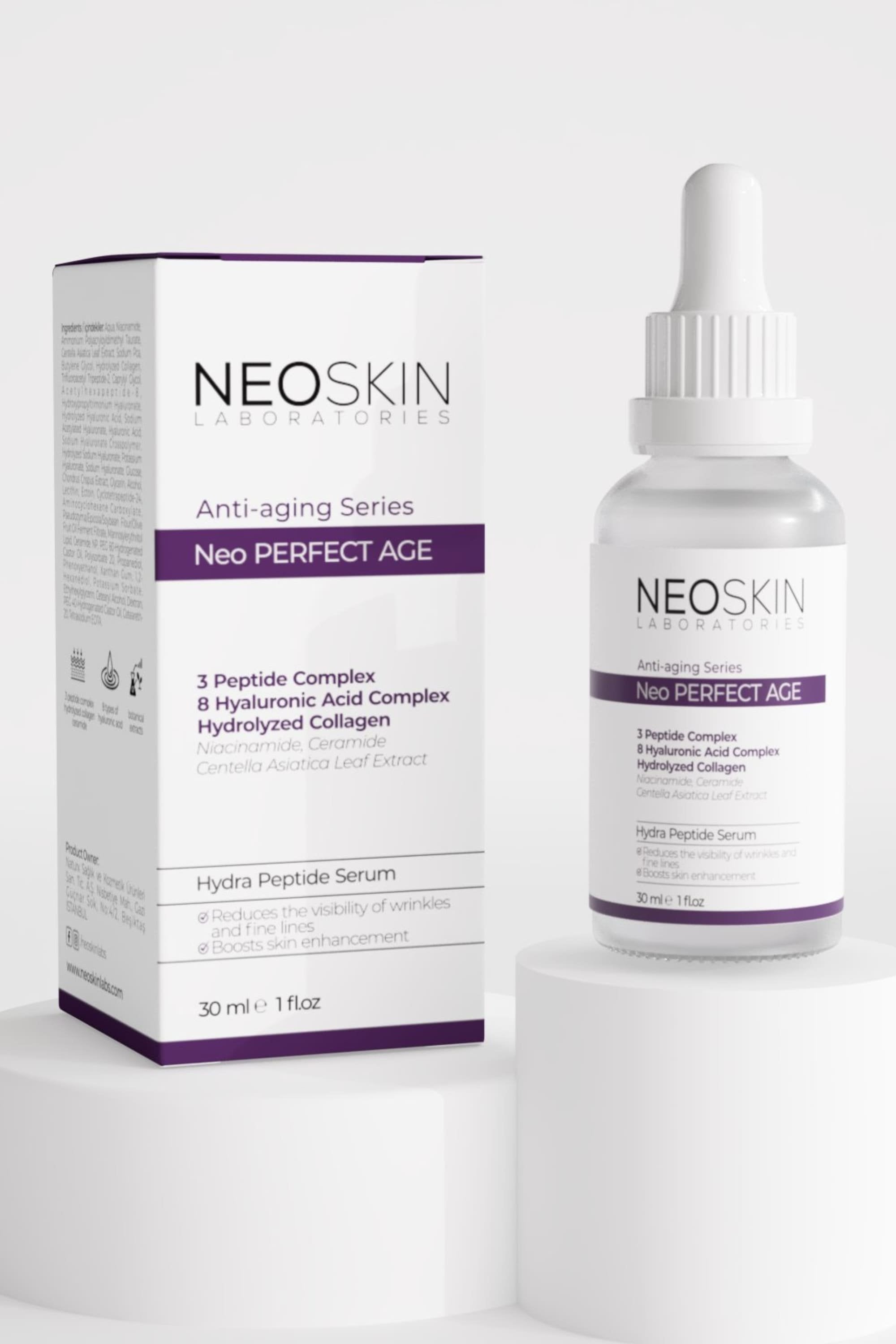 Neoskin-Neo Perfect Age 30ml Dolgunlaştırıcı, Nemlendirici, Anti Aging Peptit Serumu-Cilt Serumu-2-Milagron.com