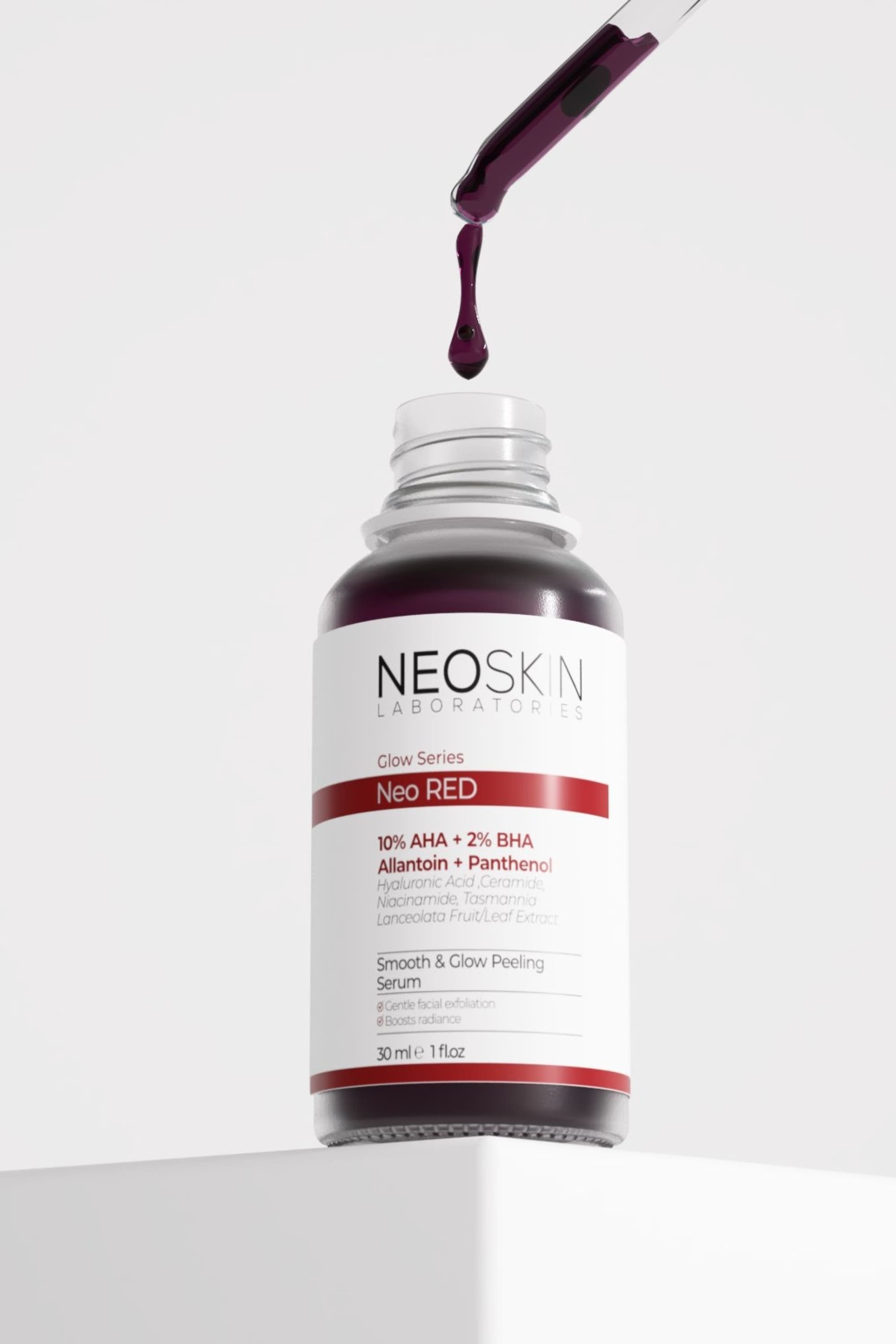 Neoskin-Neo Red Serum 30ml Yenileyici, Pürüzsüzleştirici, ışıltı Arttırıcı Peeling Serum-Cilt Serumu-6-Milagron.com