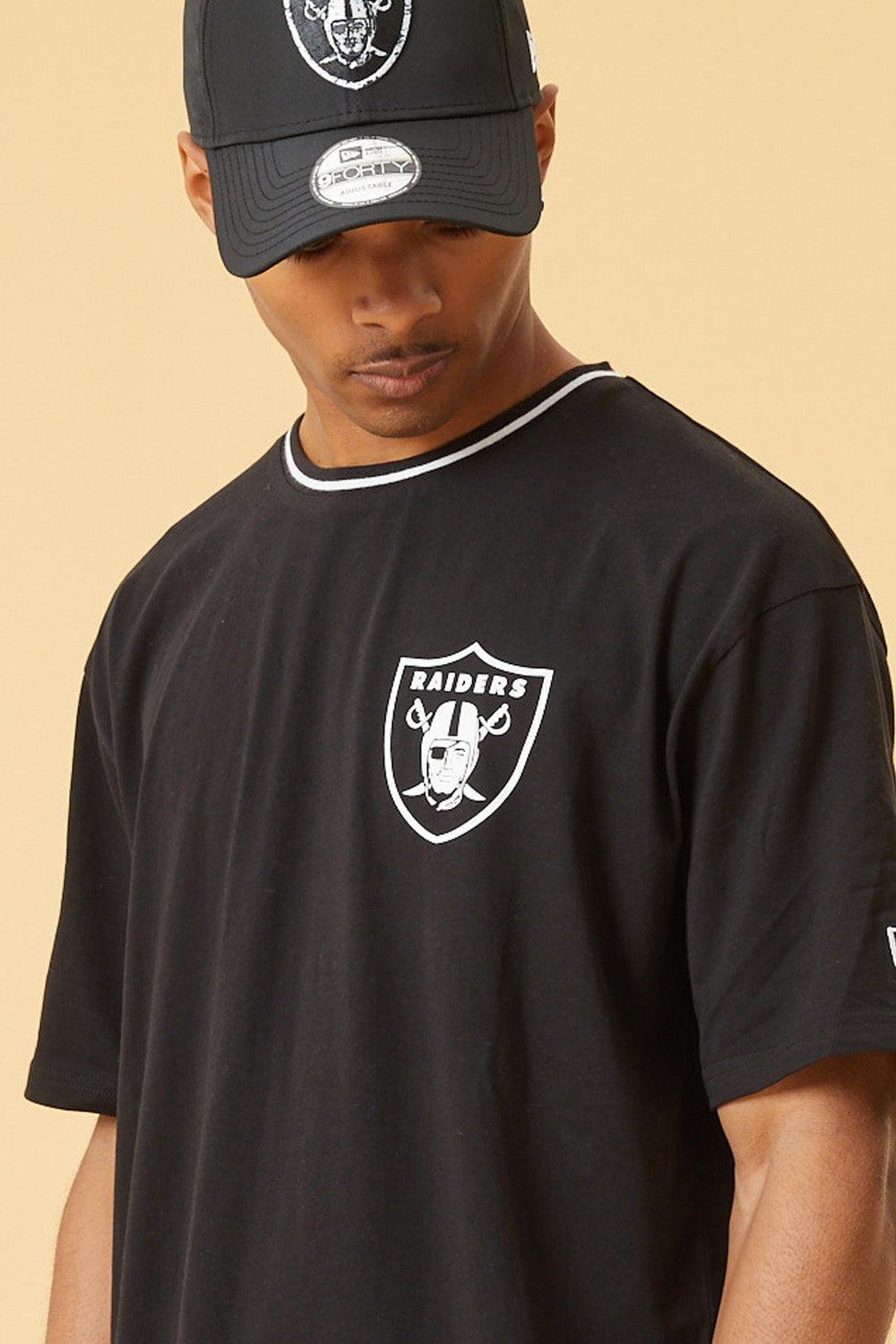 New Era-Distressed Graphic Oversized Tee Las Vegas Raiders-T-Shirts-3-Milagron.com