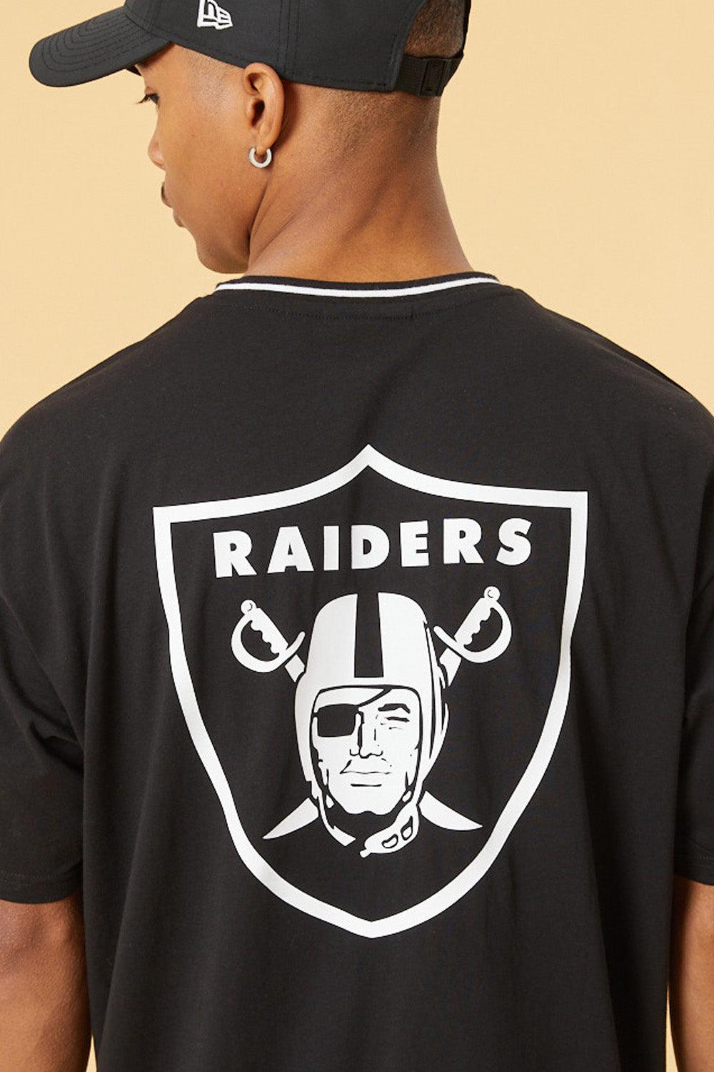 New Era-Distressed Graphic Oversized Tee Las Vegas Raiders-T-Shirts-4-Milagron.com