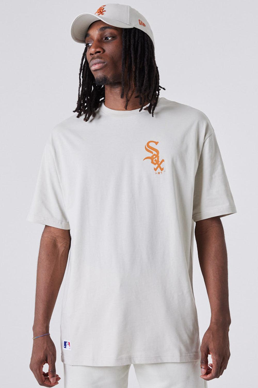 New Era-MLB League Essential Oversized Tee Beige-T-Shirts-2-Milagron.com