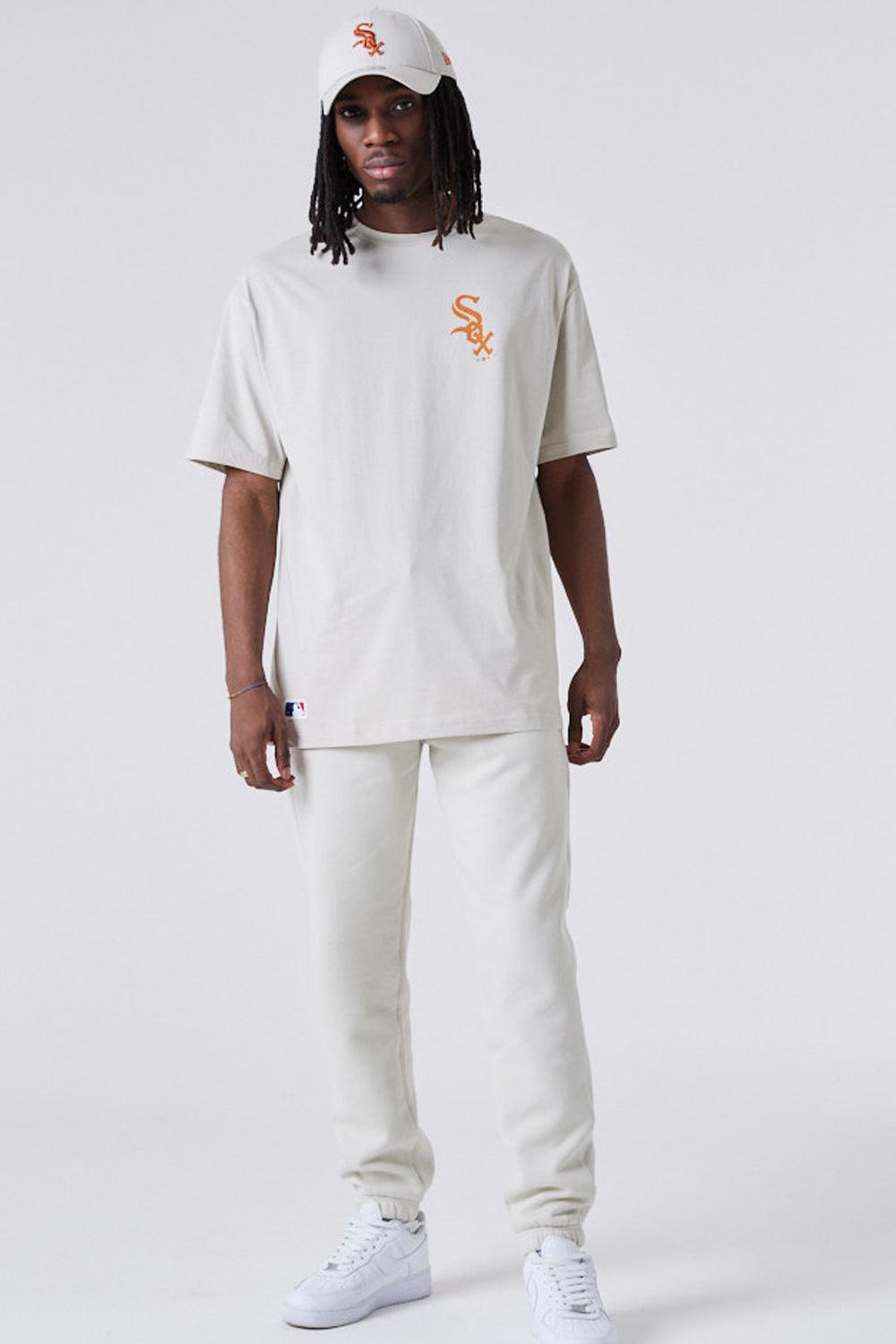 New Era-MLB League Essential Oversized Tee Beige-T-Shirts-5-Milagron.com