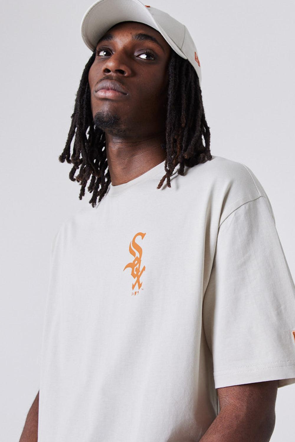 New Era-MLB League Essential Oversized Tee Beige-T-Shirts-7-Milagron.com