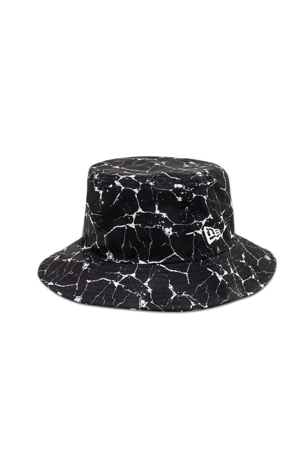 New Era-Marble Tapered Bucket BLKWHI-Bucket Hat-4-Milagron.com