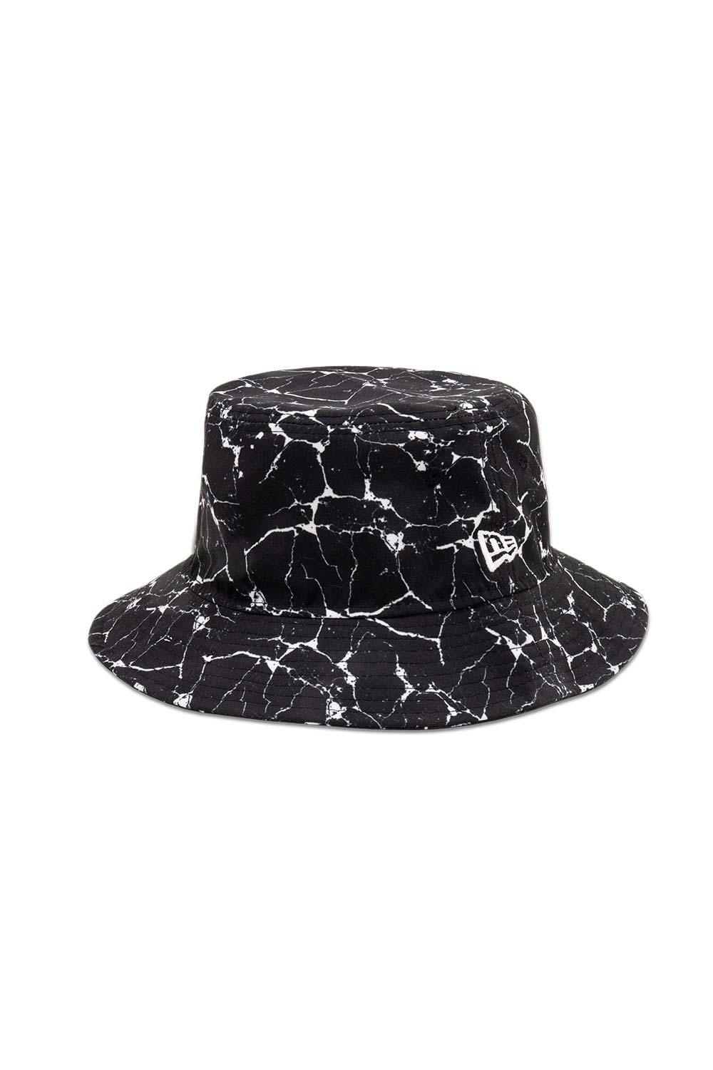 New Era-Marble Tapered Bucket BLKWHI-Bucket Hat-6-Milagron.com