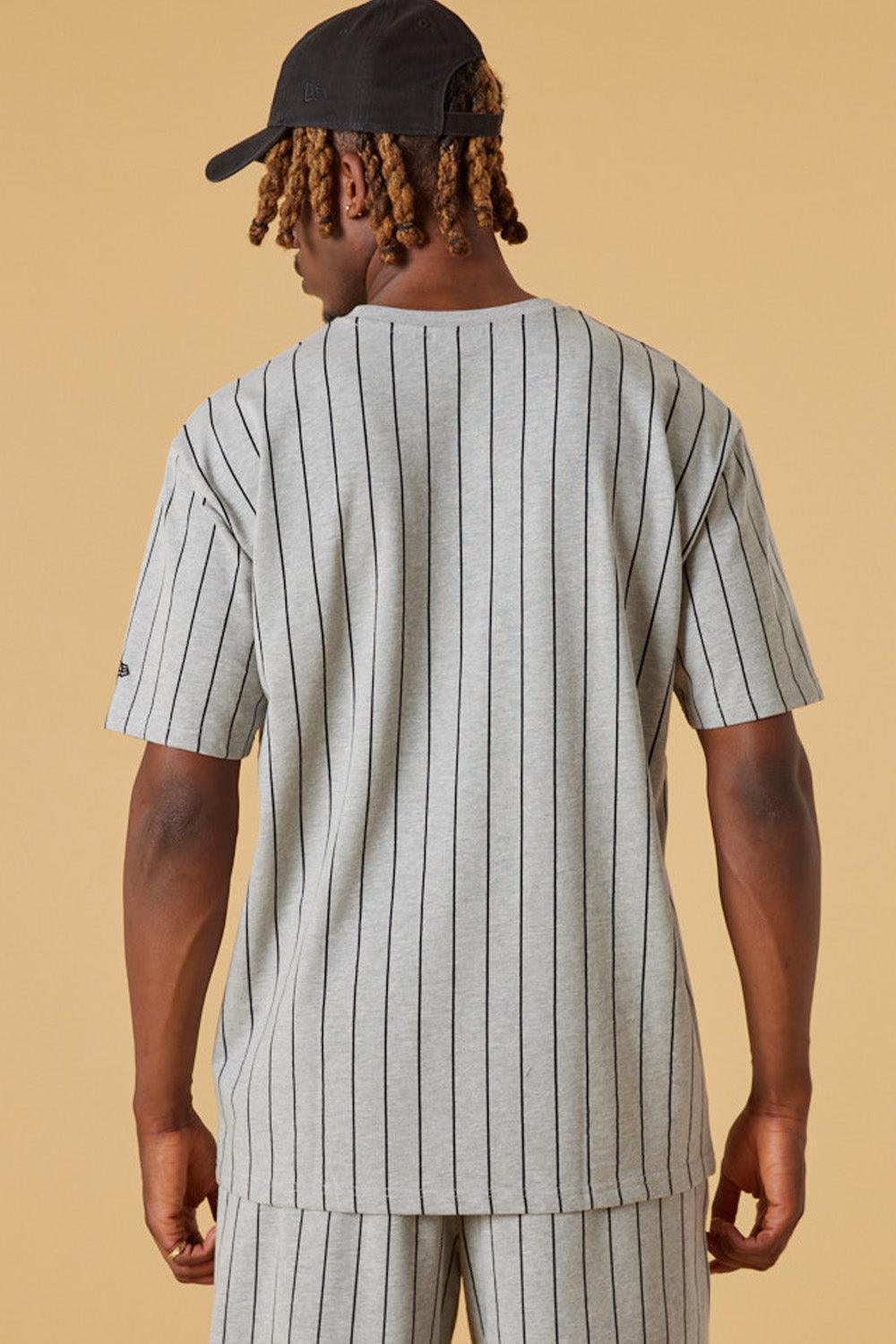 New Era-Oversized Pinstripe Tee HGRBLK-T-Shirts-2-Milagron.com
