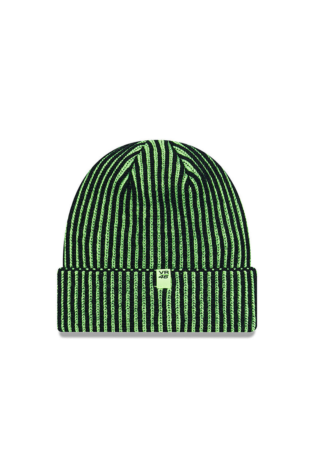 New Era-VR46 Black Cuff Knit Beanie Hat-Bere-2-Milagron.com