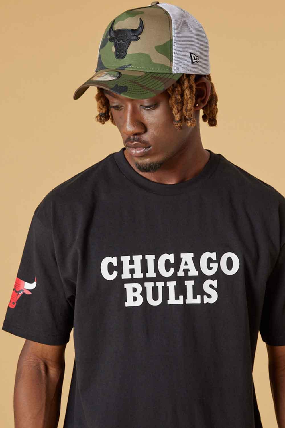 New Era-Washed Pack Wordmark Oversized Tee Chicago Bulls-T-Shirts-4-Milagron.com