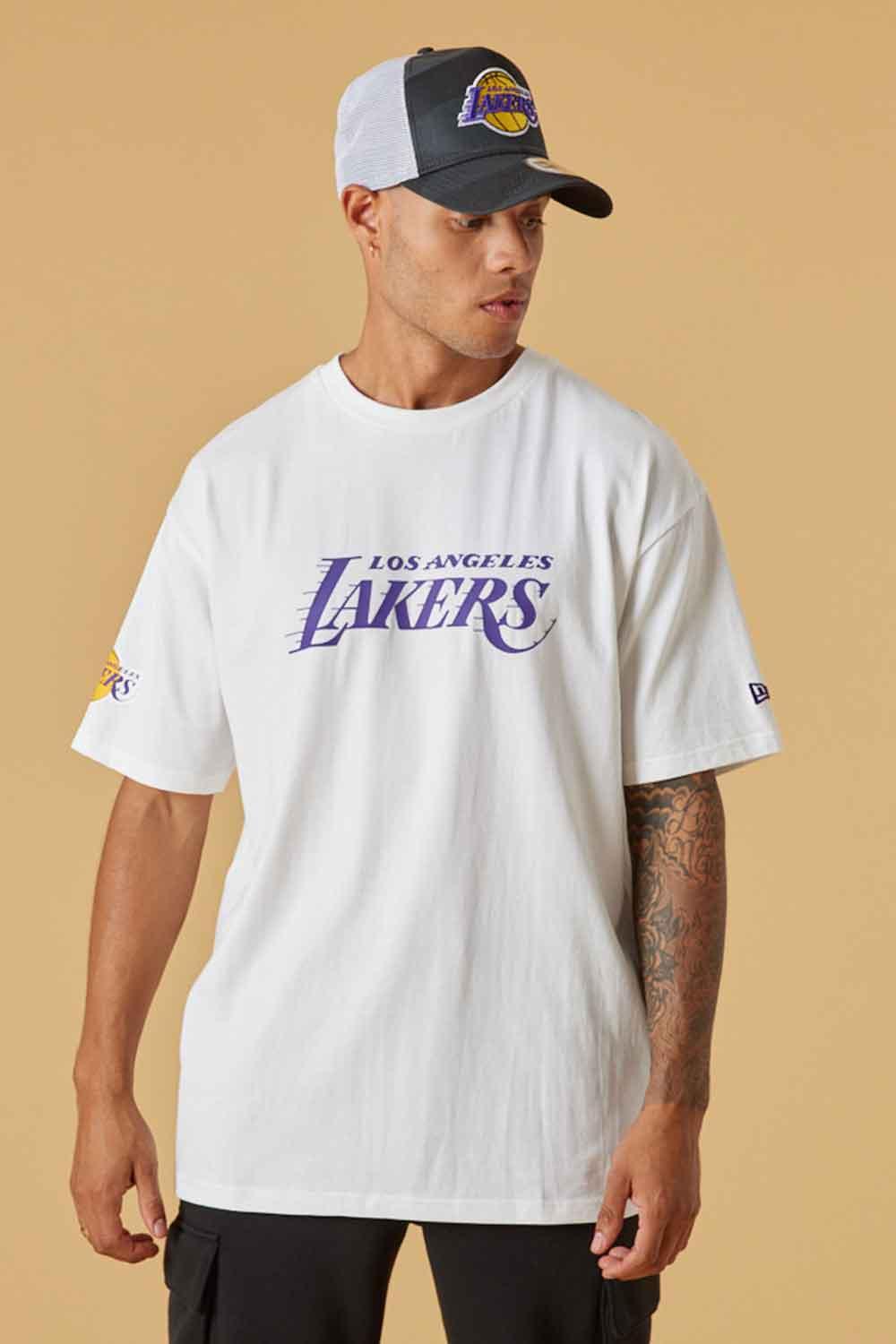 New Era-Washed Pack Wordmark Oversized Tee LA Lakers-T-Shirts-1-Milagron.com