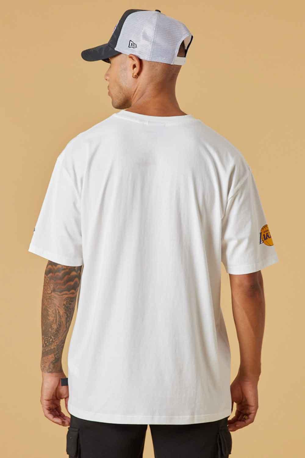 New Era-Washed Pack Wordmark Oversized Tee LA Lakers-T-Shirts-2-Milagron.com